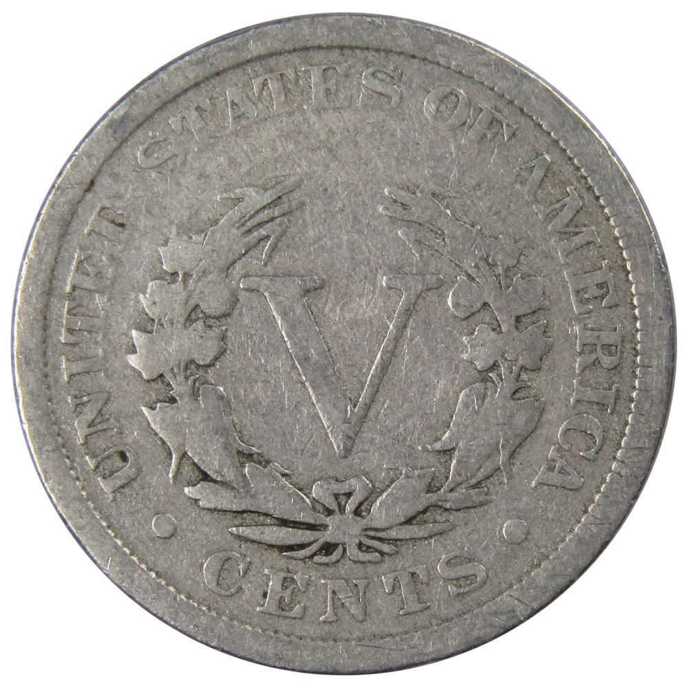 1906 Liberty Head V Nickel 5 Cent Piece AG About Good 5c US Coin Collectible