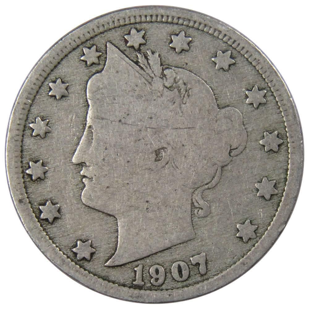 1907 Liberty Head V Nickel 5 Cent Piece G Good 5c US Coin Collectible