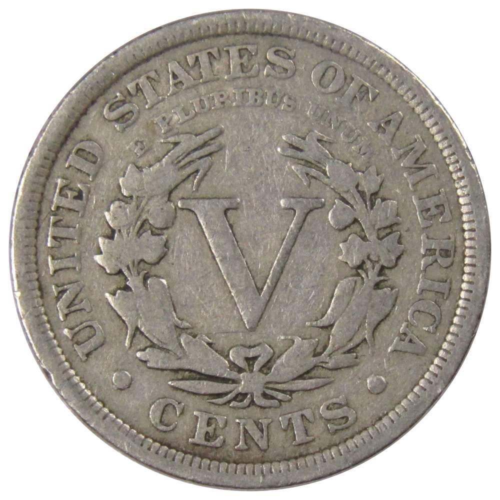 1908 Liberty Head V Nickel 5 Cent Piece VG Very Good 5c US Coin Collectible