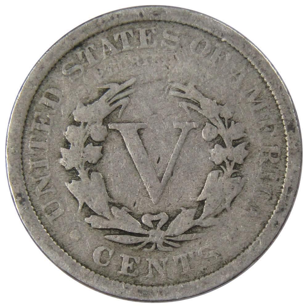 1908 Liberty Head V Nickel 5 Cent Piece AG About Good 5c US Coin Collectible