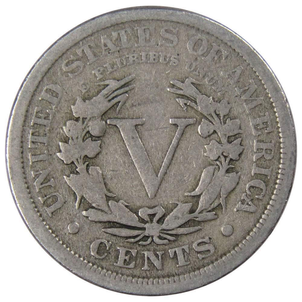 1912 Liberty Head V Nickel 5 Cent Piece VG Very Good 5c US Coin Collectible