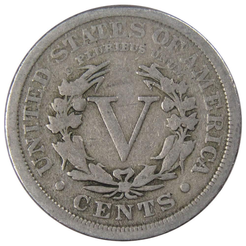 1912 Liberty Head V Nickel 5 Cent Piece VG Very Good 5c US Coin Collectible