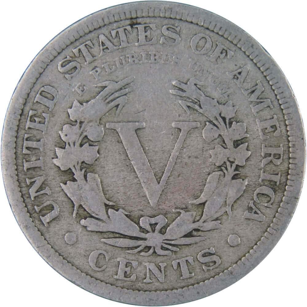 1912 Liberty Head V Nickel 5 Cent Piece AF About Fine 5c US Coin Collectible