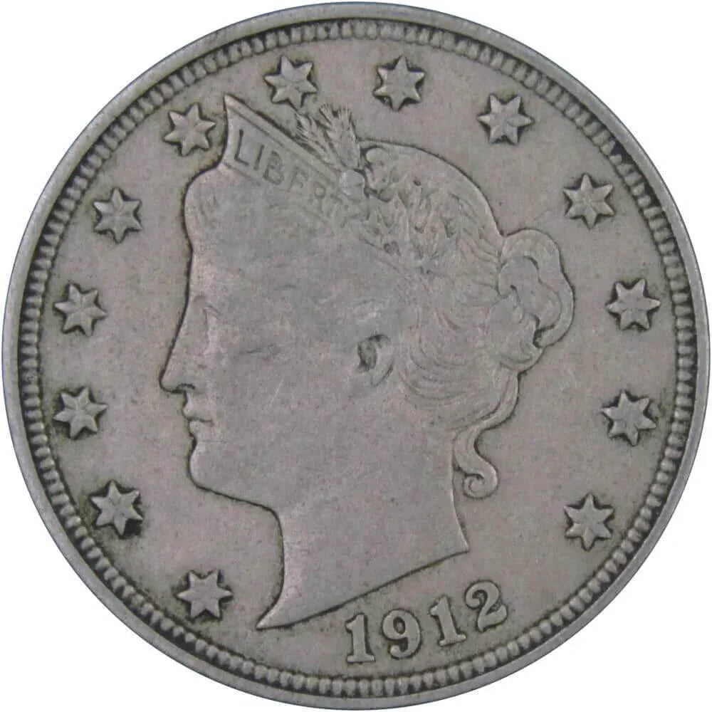 1912 Liberty Head V Nickel 5 Cent Piece XF EF Extremely Fine 5c US Coin