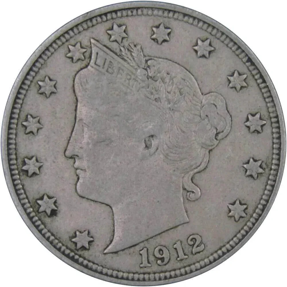 1912 Liberty Head V Nickel 5 Cent Piece XF EF Extremely Fine 5c US Coin
