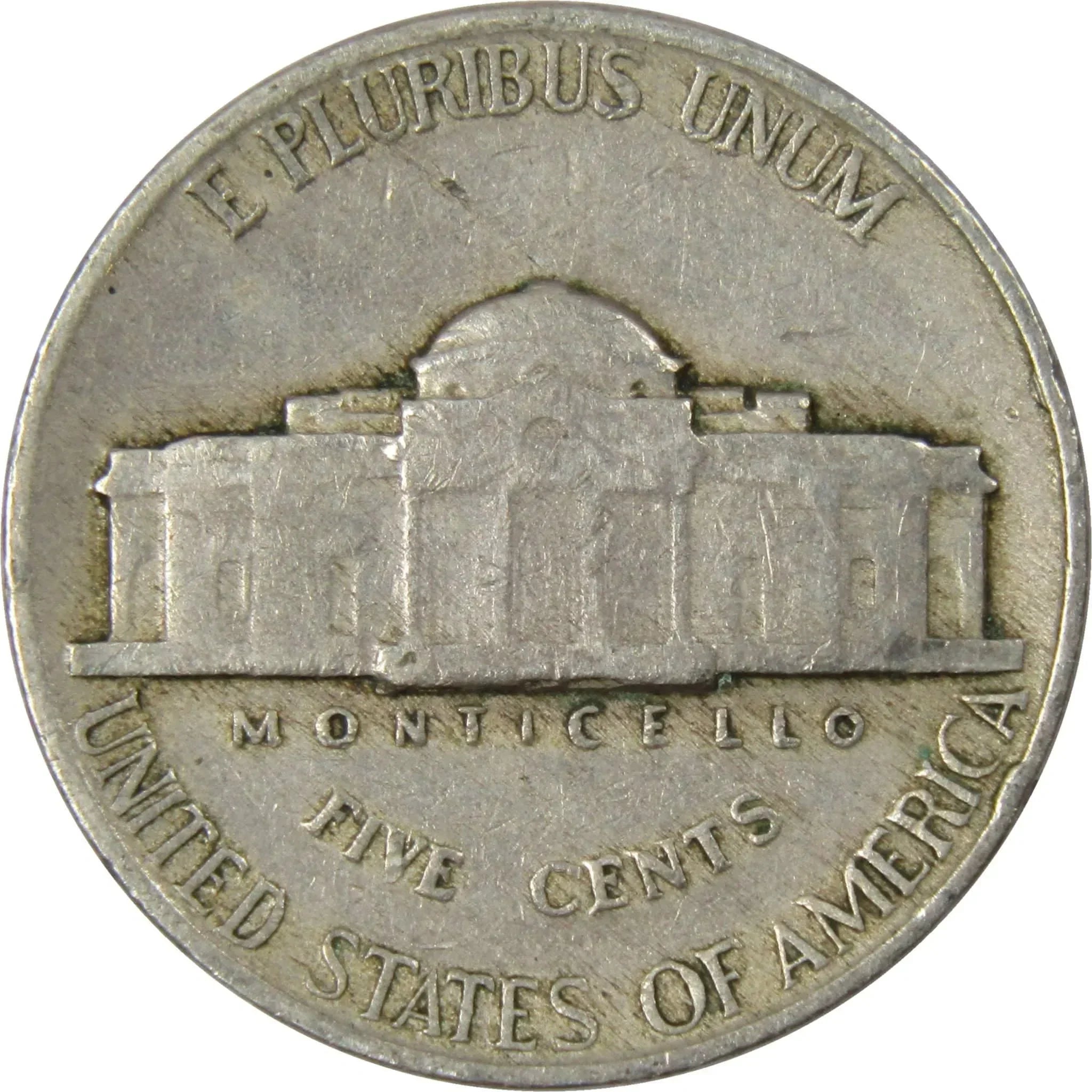 1938 Jefferson Nickel 5 Cent Piece AG About Good 5c US Coin Collectible