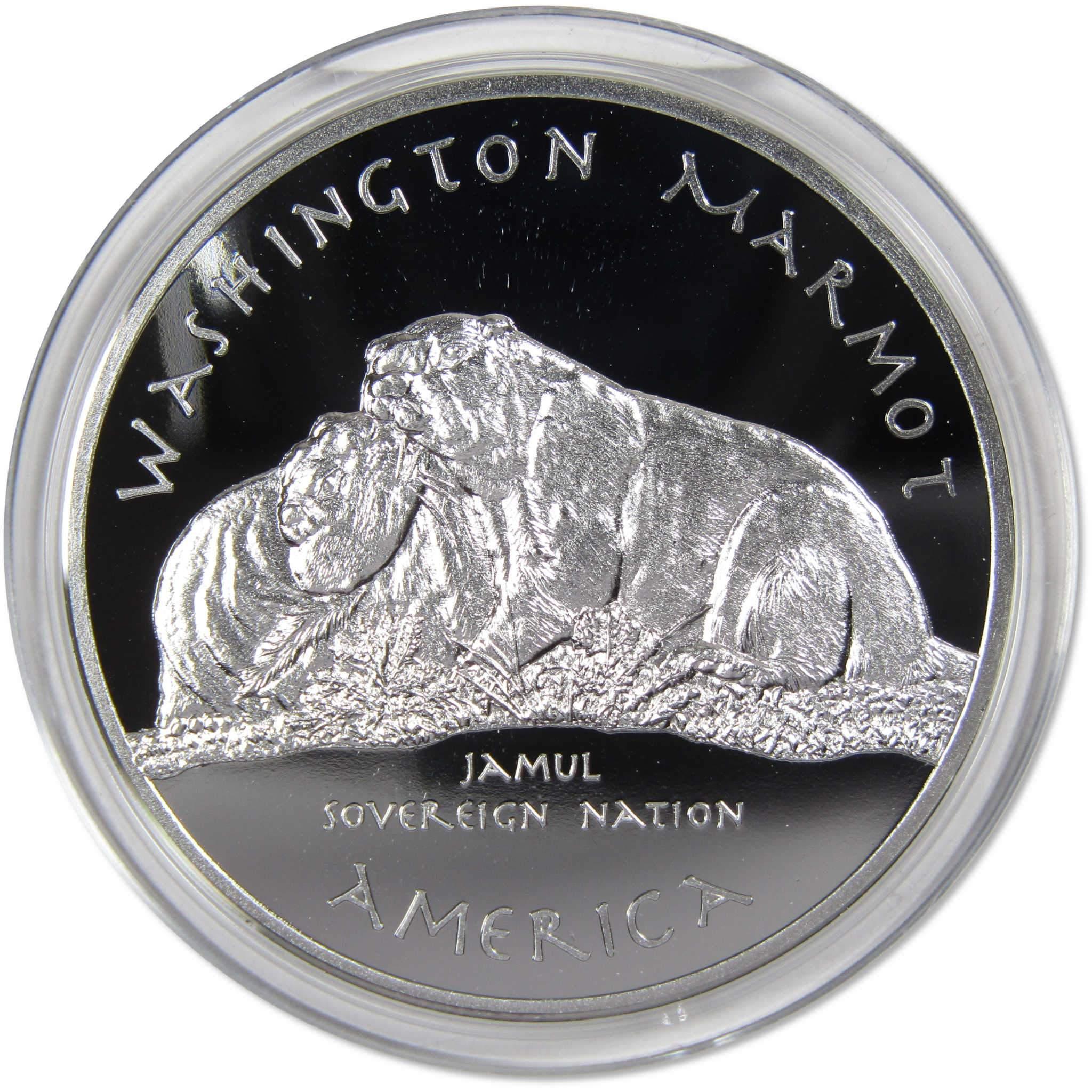 2019 Native American Jamul Chinook Washington Marmot 1 oz .999 Silver $1 Proof