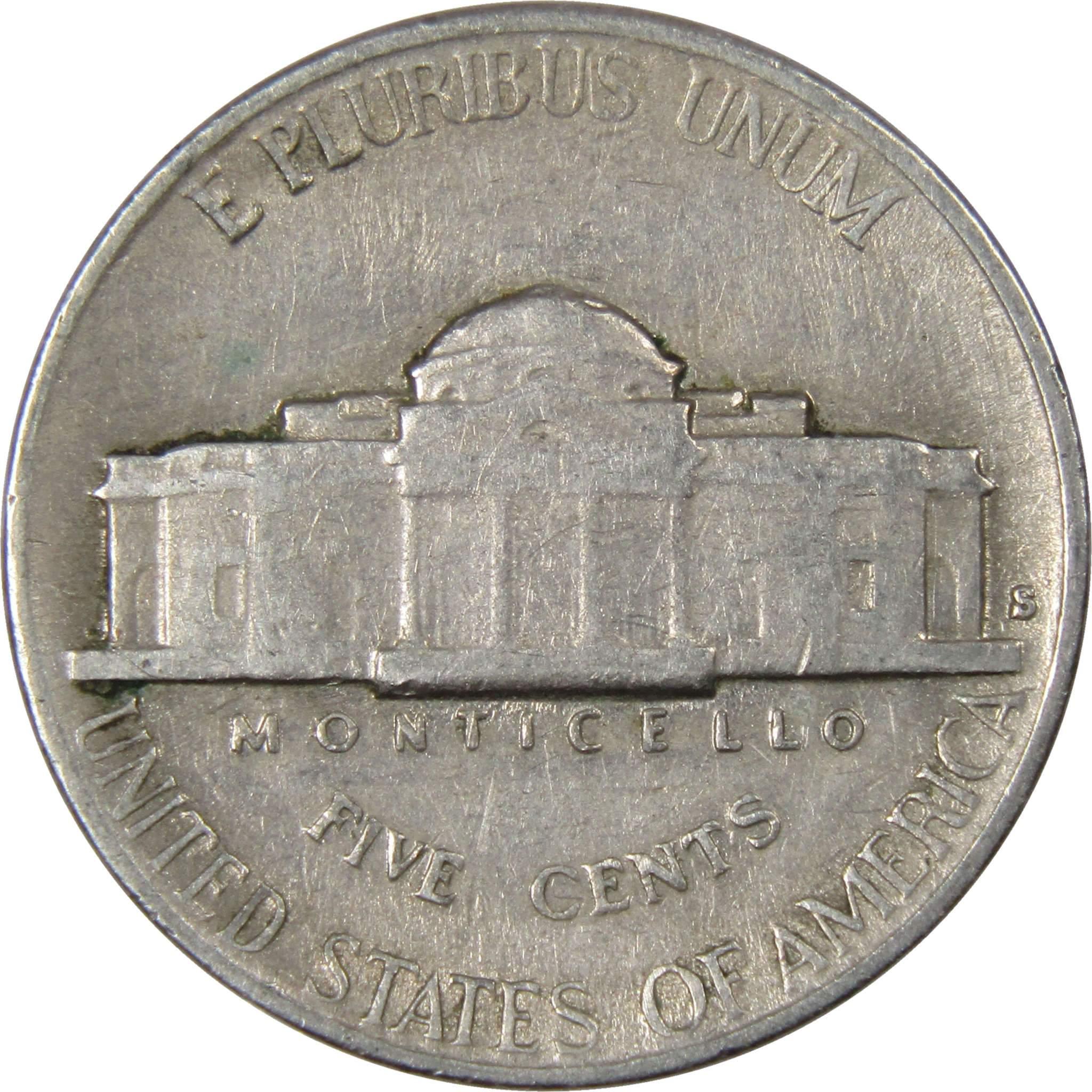 1939 S Jefferson Nickel 5 Cent Piece AG About Good 5c US Coin Collectible