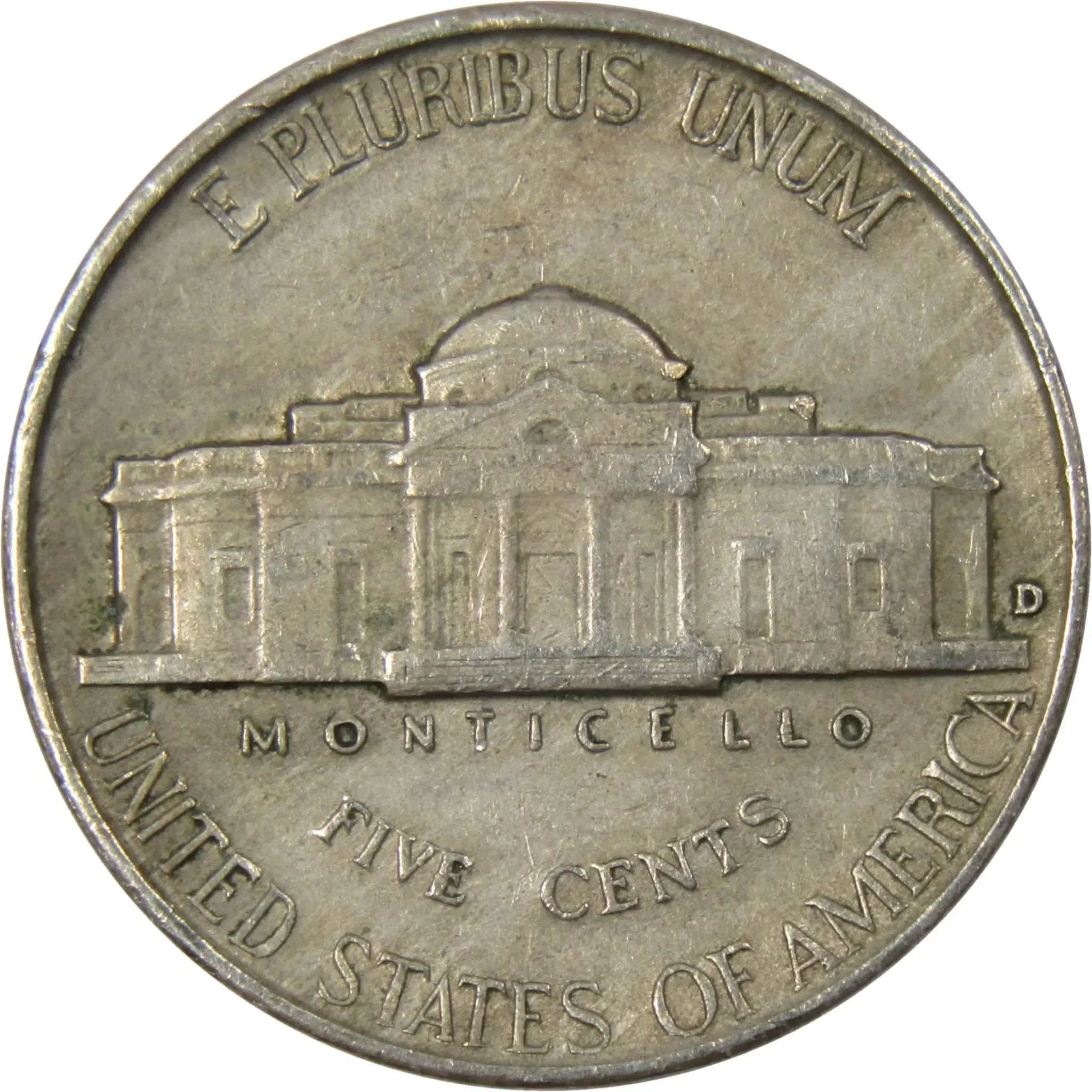 1940 D Jefferson Nickel 5 Cent Piece AG About Good 5c US Coin Collectible