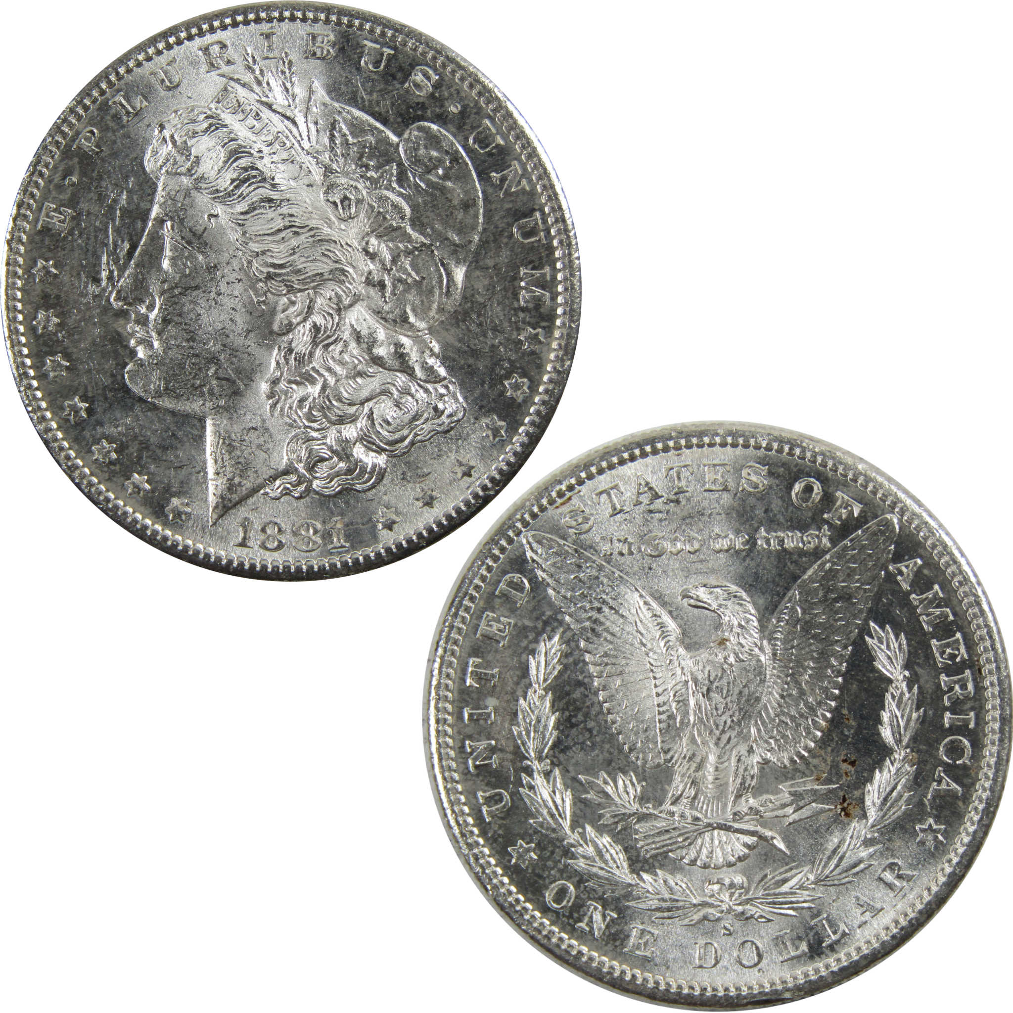 1881 S Morgan Dollar BU Uncirculated 90% Silver $1 Coin SKU:I5310 - Morgan coin - Morgan silver dollar - Morgan silver dollar for sale - Profile Coins & Collectibles