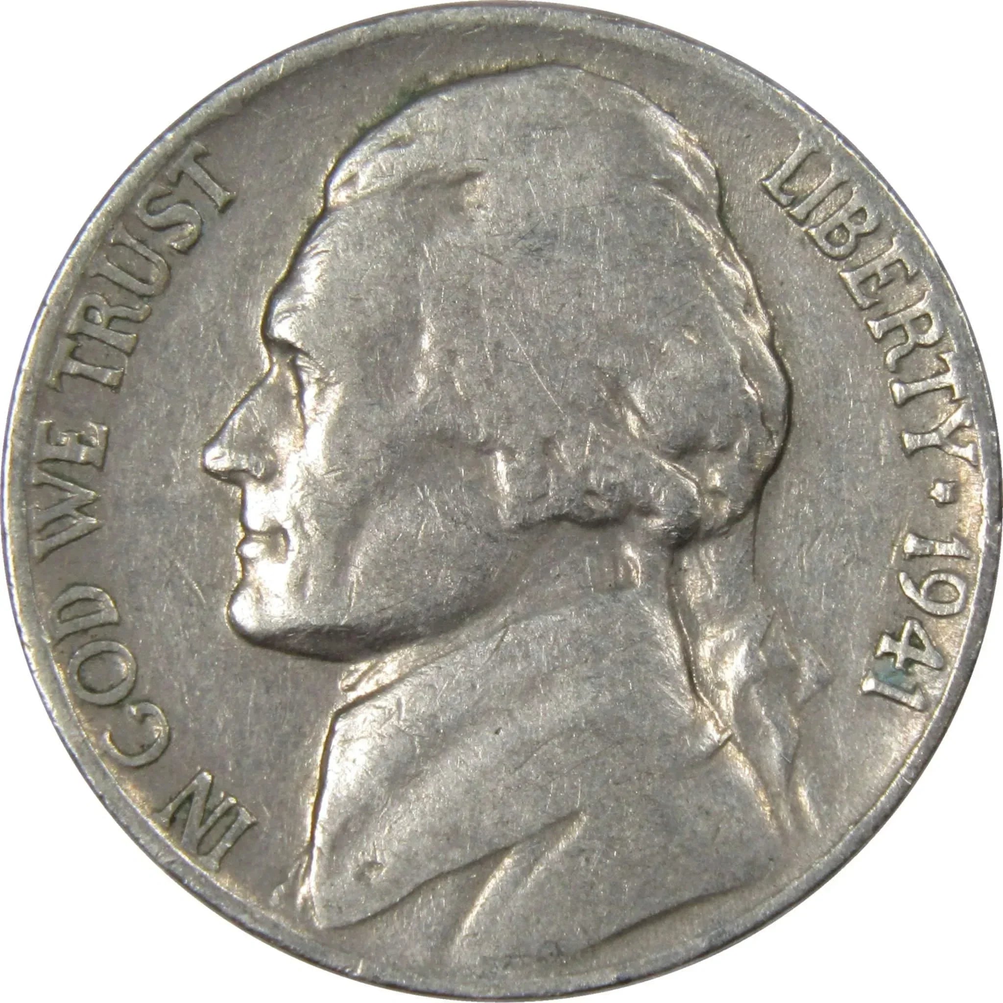 1941 Jefferson Nickel 5 Cent Piece AG About Good 5c US Coin Collectible