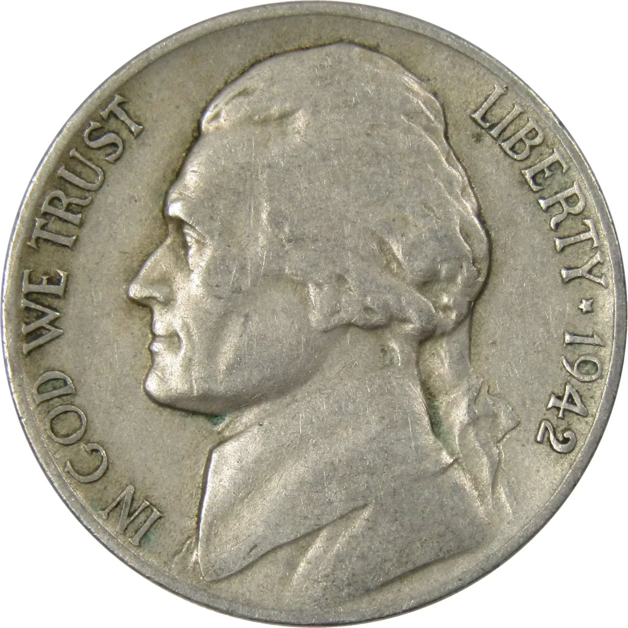 1942 D Jefferson Nickel 5 Cent Piece AG About Good 5c US Coin Collectible