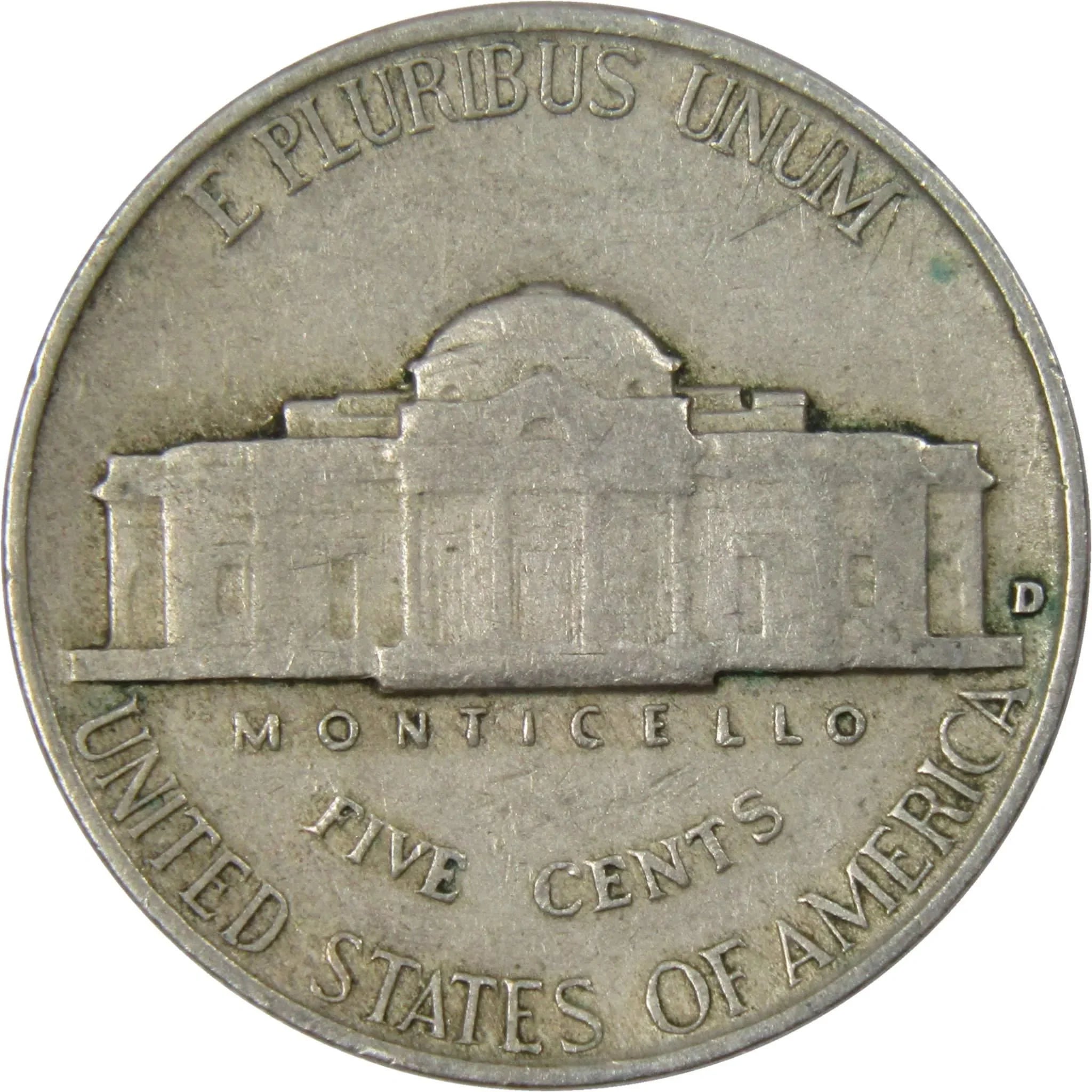 1942 D Jefferson Nickel 5 Cent Piece AG About Good 5c US Coin Collectible