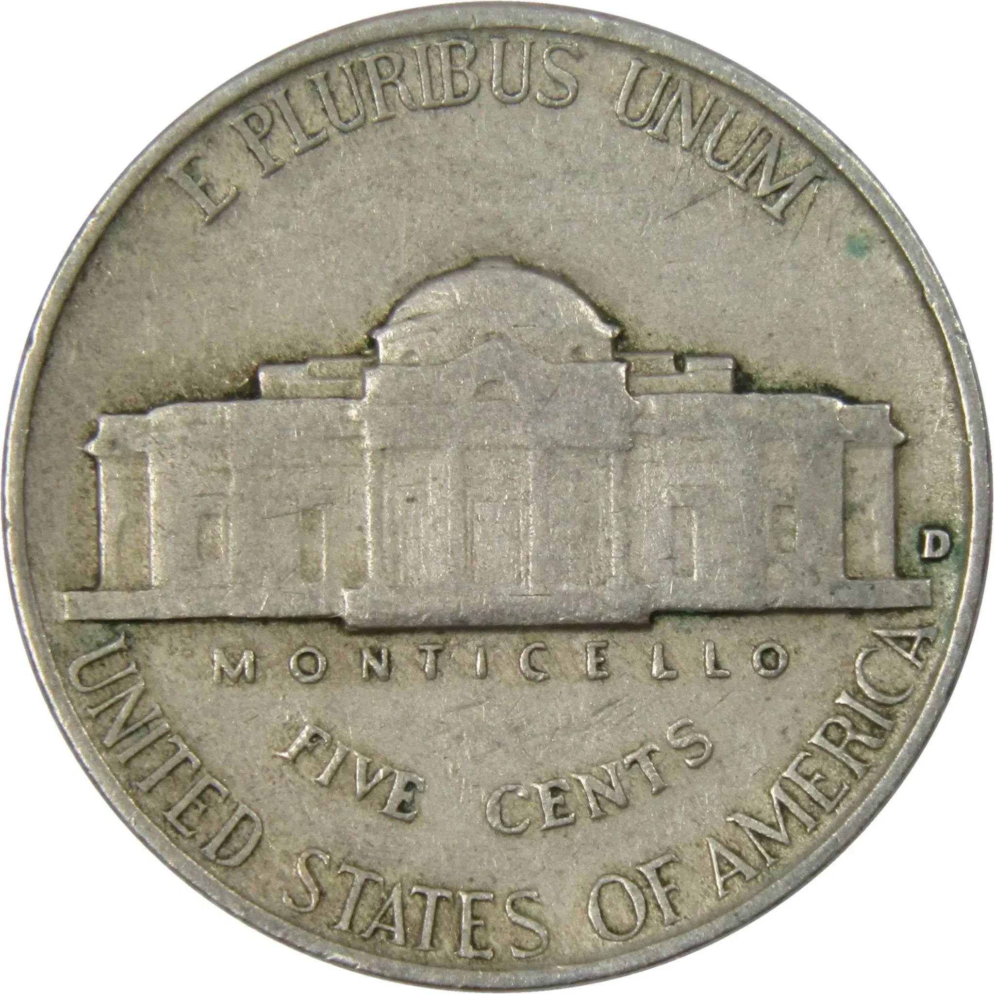 1942 D Jefferson Nickel 5 Cent Piece AG About Good 5c US Coin Collectible