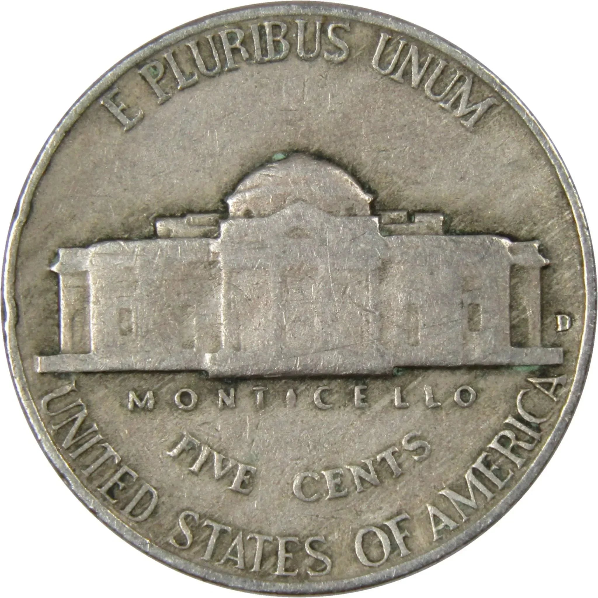 1946 D Jefferson Nickel 5 Cent Piece AG About Good 5c US Coin Collectible