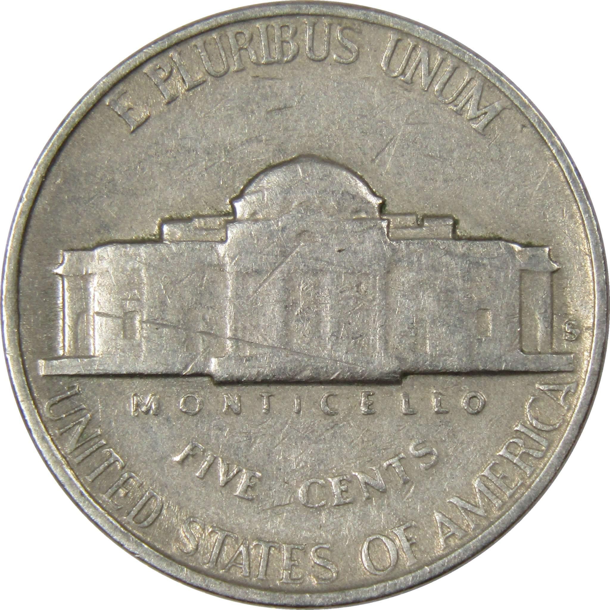 1947 S Jefferson Nickel 5 Cent Piece AG About Good 5c US Coin Collectible