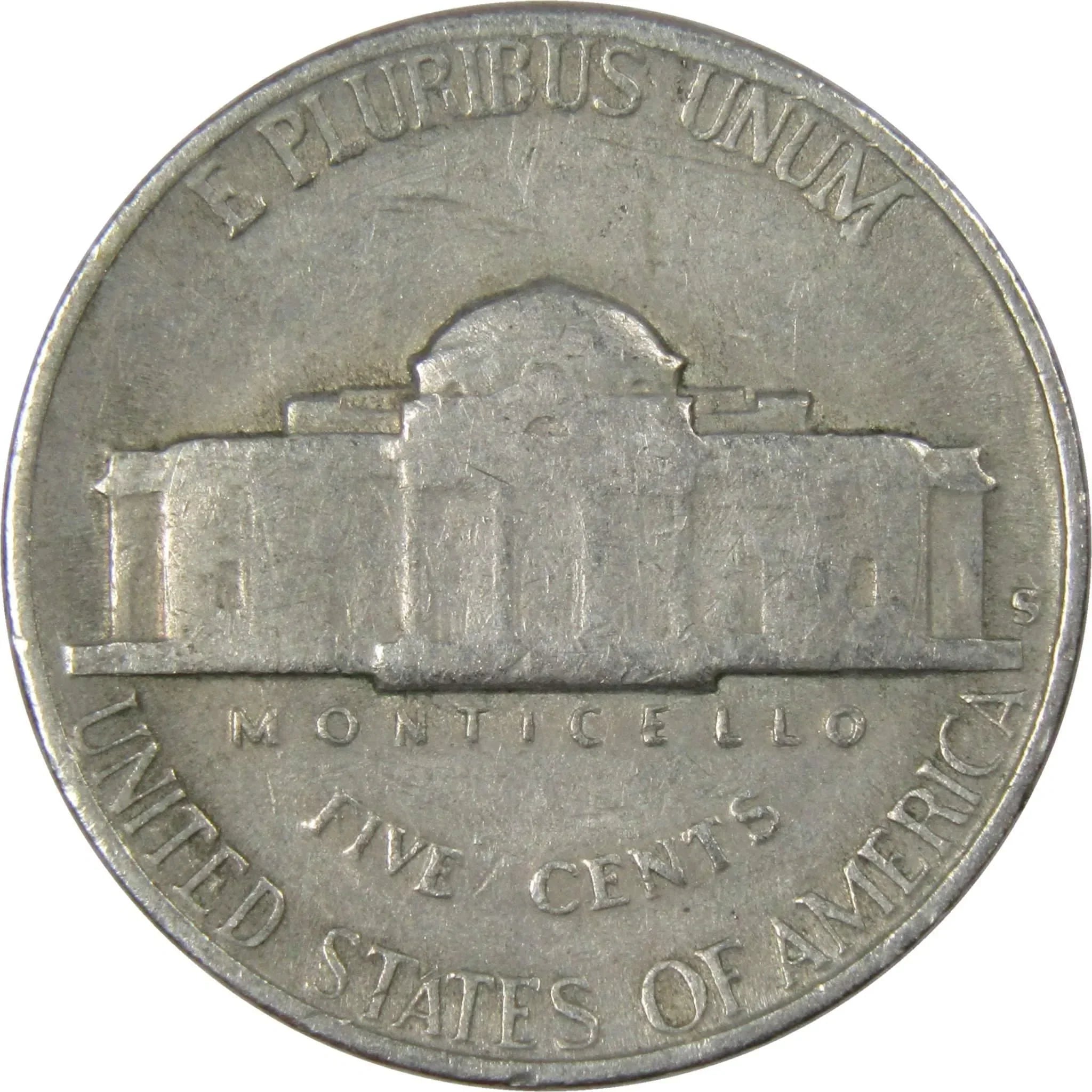 1948 S Jefferson Nickel 5 Cent Piece AG About Good 5c US Coin Collectible