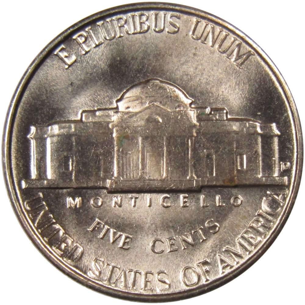 1949 D Jefferson Nickel 5 Cent Piece BU Uncirculated Mint State 5c US Coin