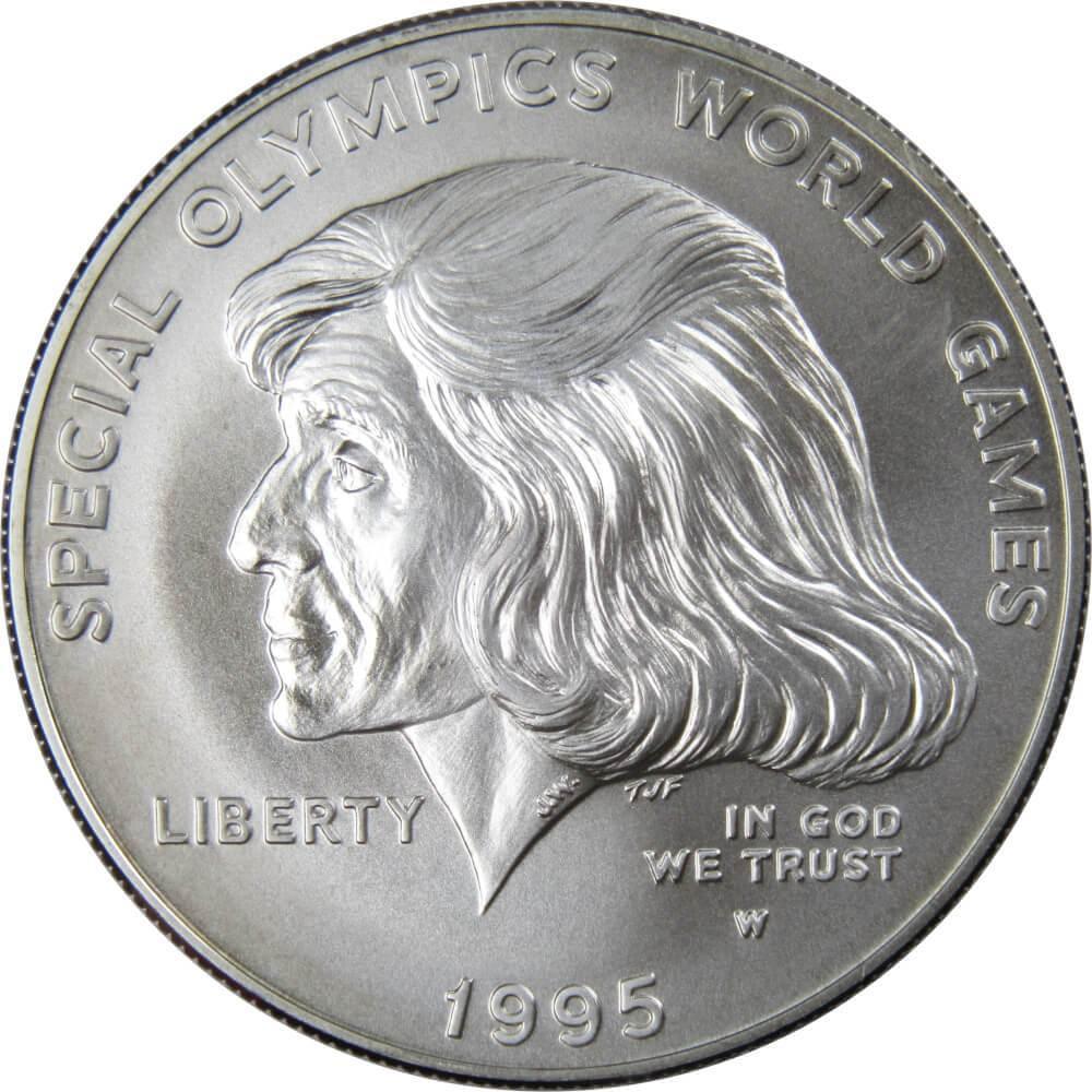 Special Olympics Games Commemorative 1995 W 90% Silver Dollar BU $1 Coin