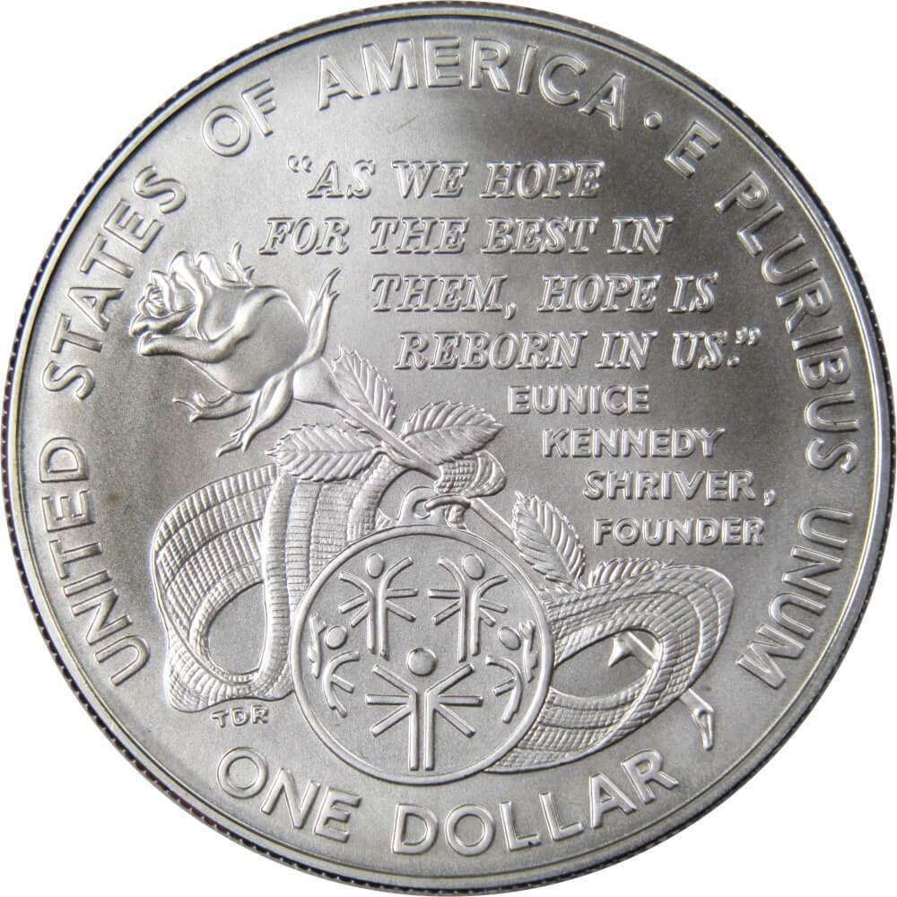 Special Olympics Games Commemorative 1995 W 90% Silver Dollar BU $1 Coin