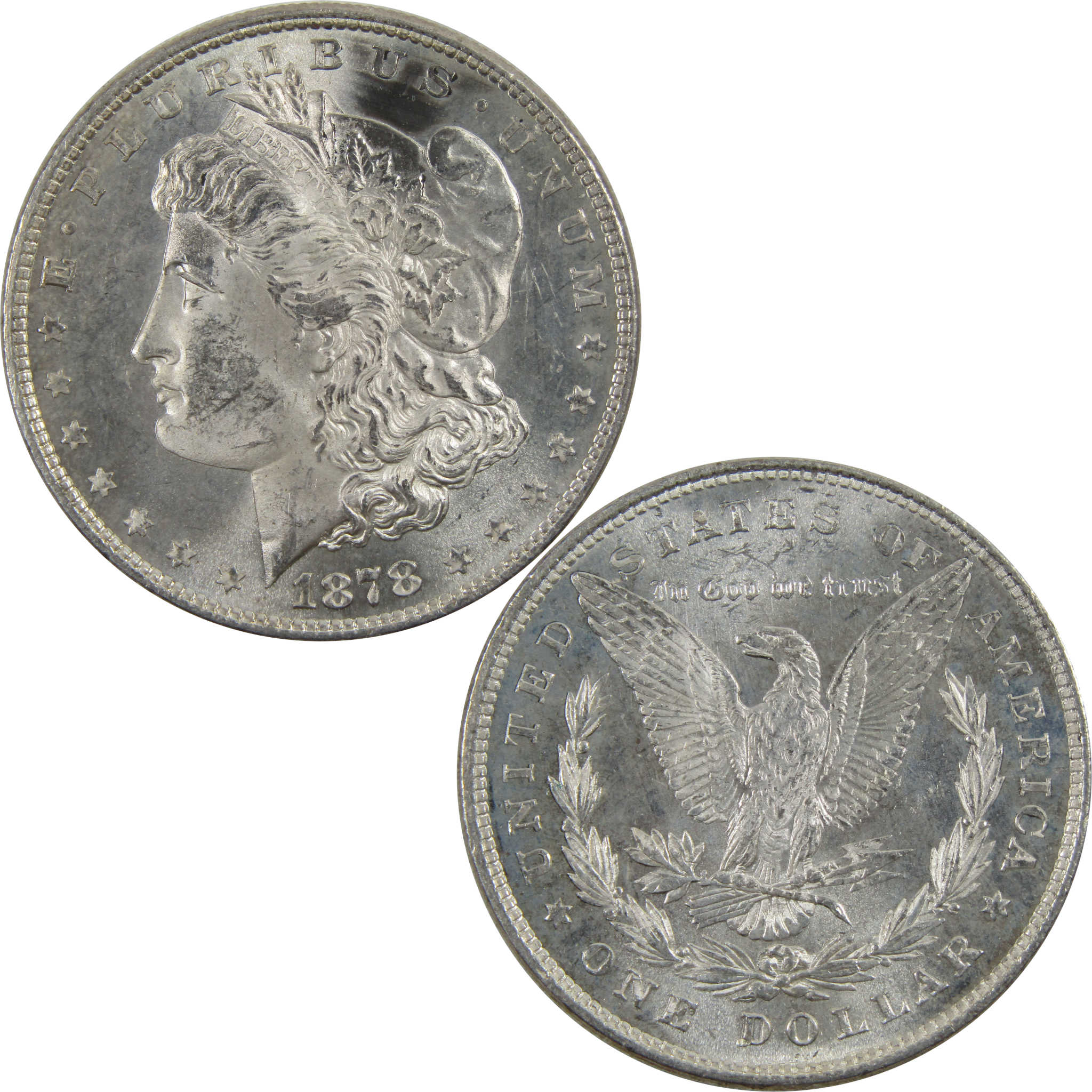 1878 8TF Morgan Dollar Uncirculated Details 90% Silver $1 SKU:I4942 - Morgan coin - Morgan silver dollar - Morgan silver dollar for sale - Profile Coins & Collectibles