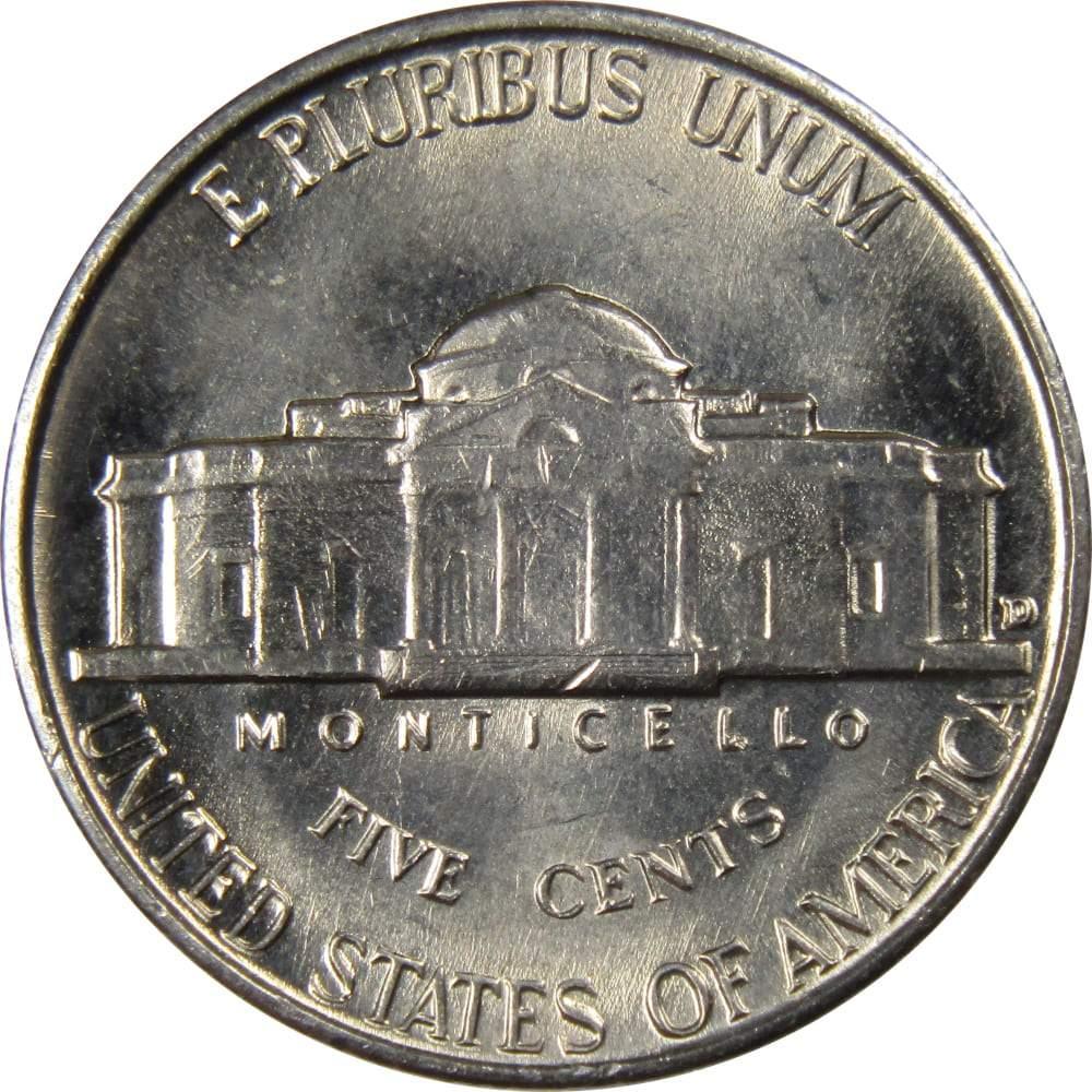 1952 D Jefferson Nickel 5 Cent Piece BU Uncirculated Mint State 5c US Coin