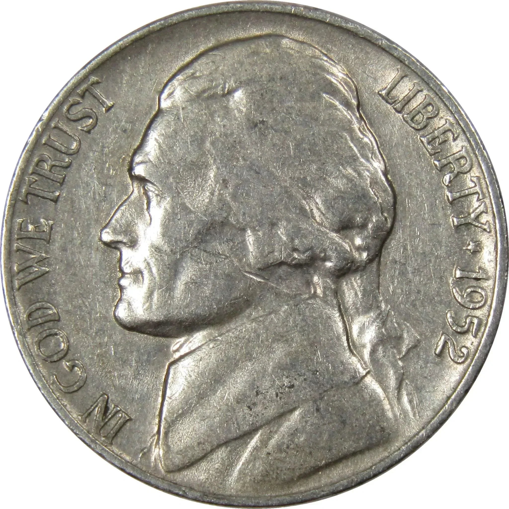 1952 D Jefferson Nickel 5 Cent Piece AG About Good 5c US Coin Collectible