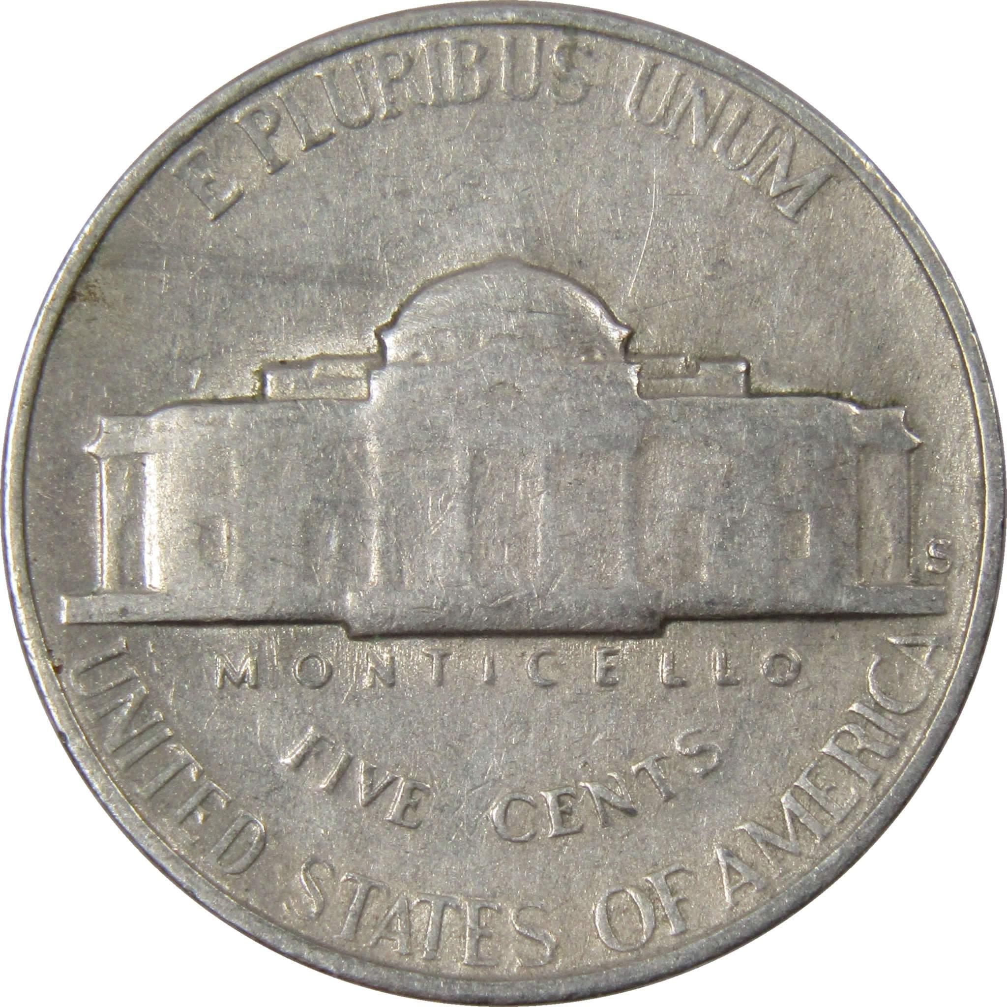 1952 S Jefferson Nickel 5 Cent Piece AG About Good 5c US Coin Collectible