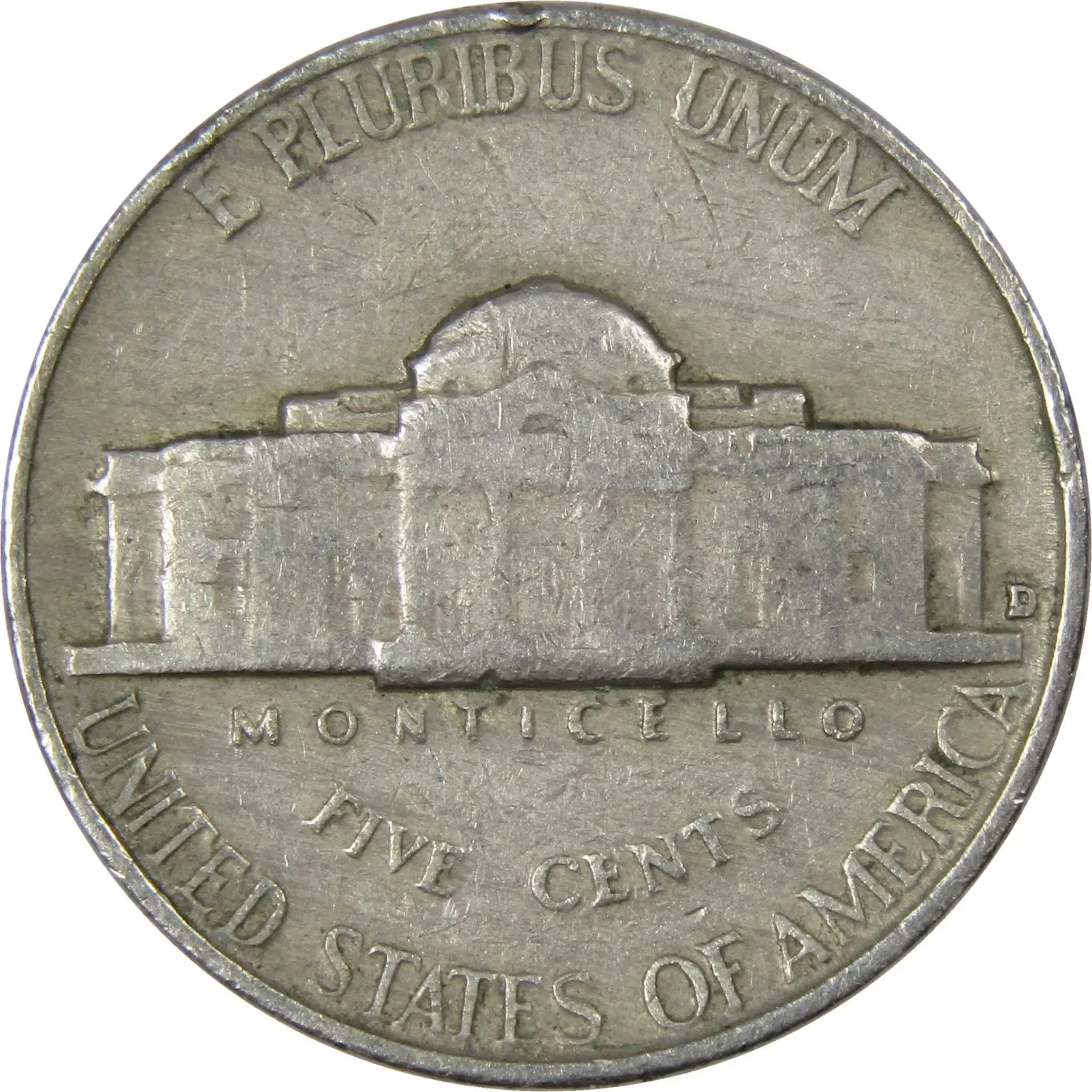 1953 D Jefferson Nickel 5 Cent Piece AG About Good 5c US Coin Collectible