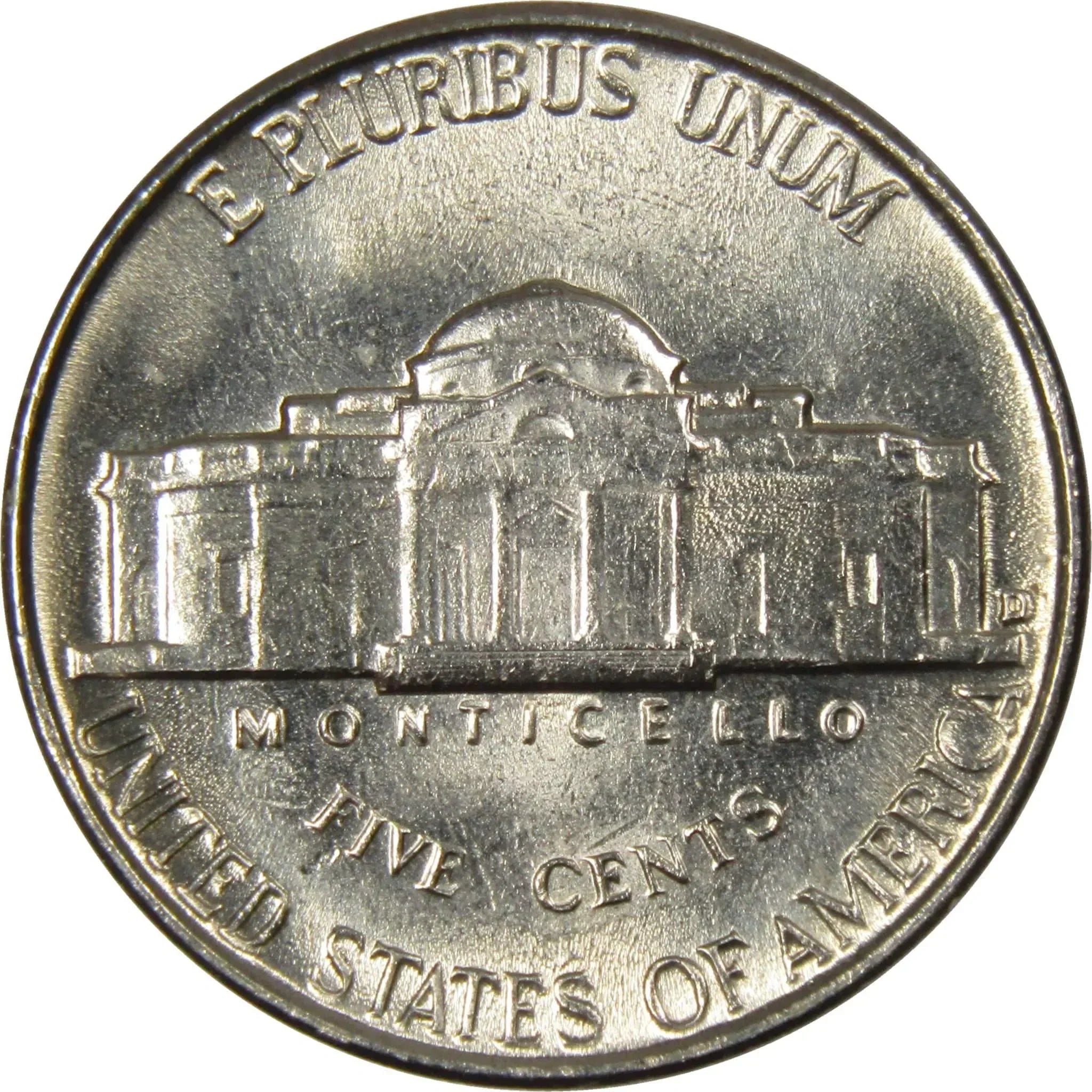 1954 D Jefferson Nickel 5 Cent Piece BU Uncirculated Mint State 5c US Coin