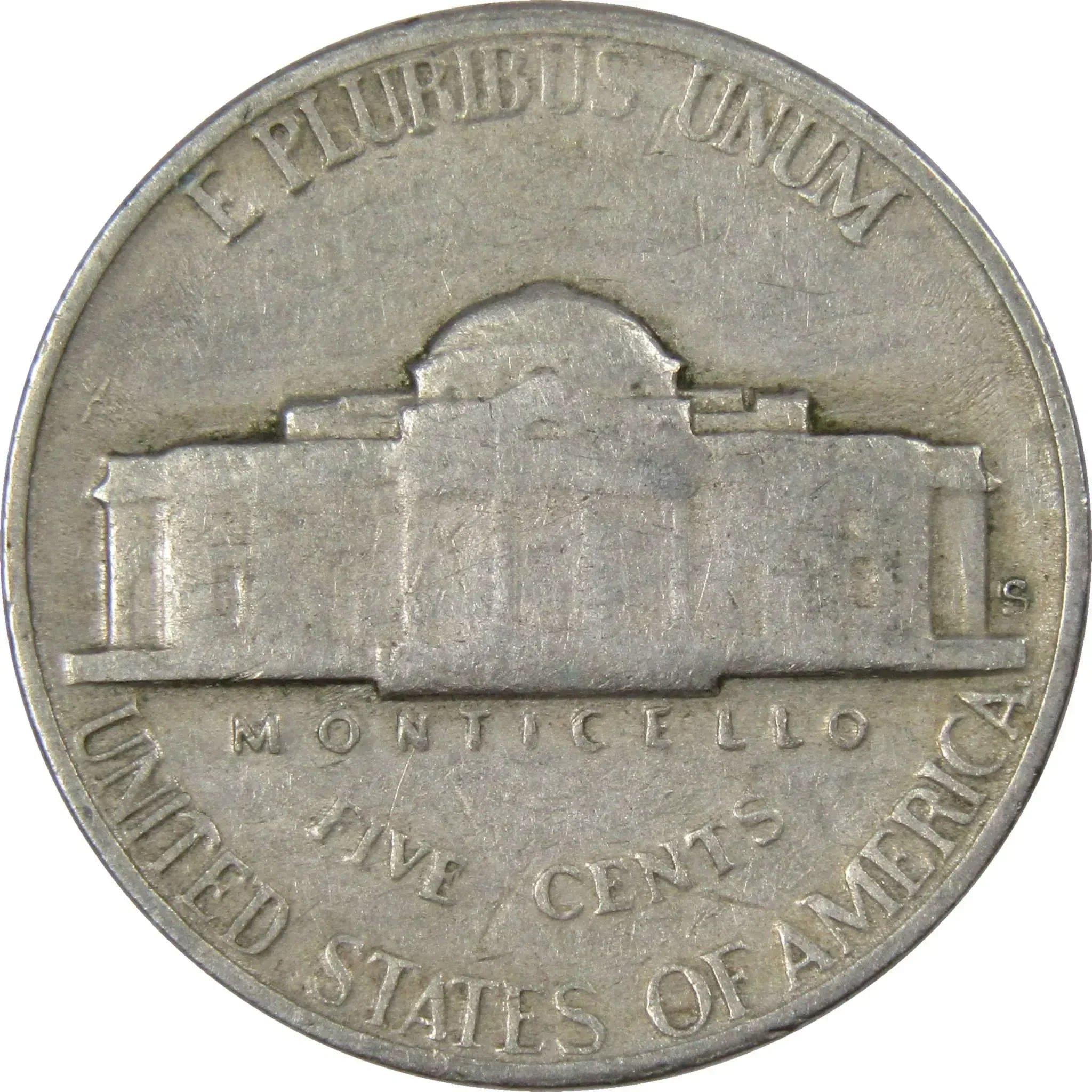1954 S Jefferson Nickel 5 Cent Piece AG About Good 5c US Coin Collectible