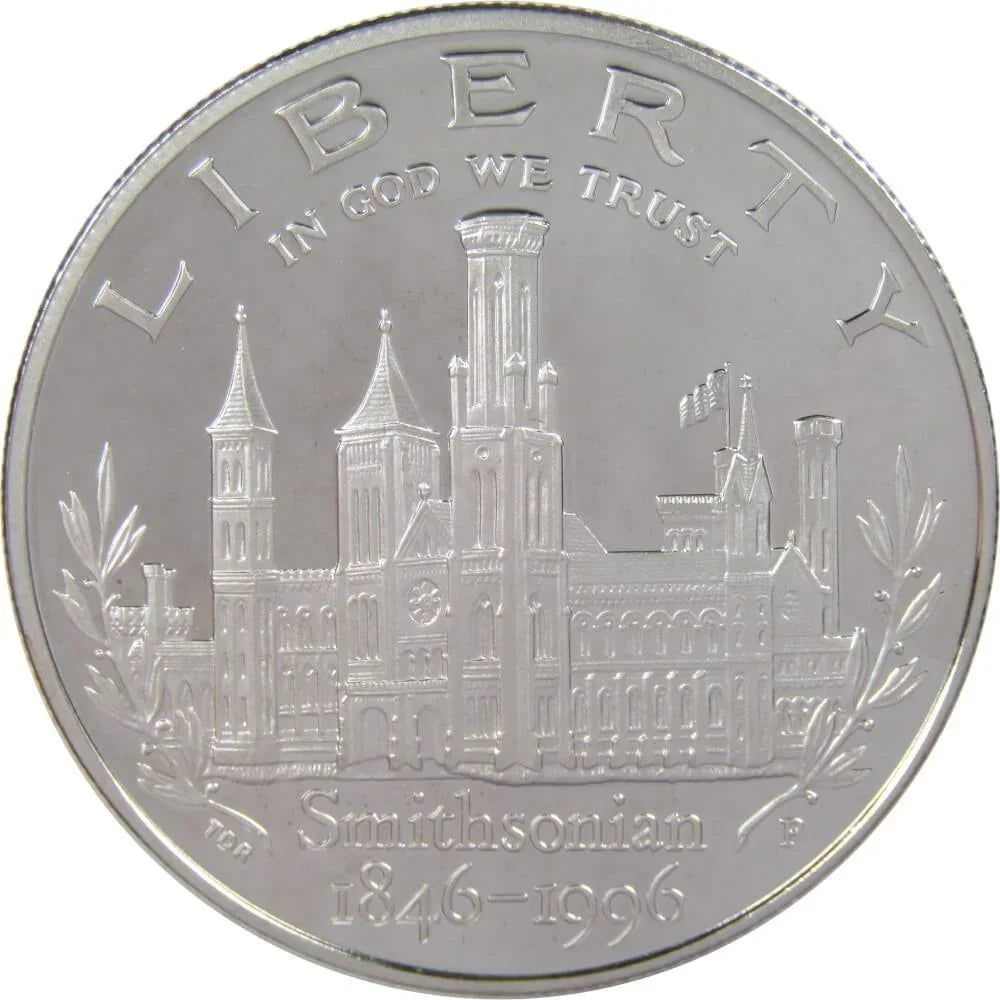Smithsonian Institution Commemorative 1996 P 90% Silver Dollar Proof $1 Coin