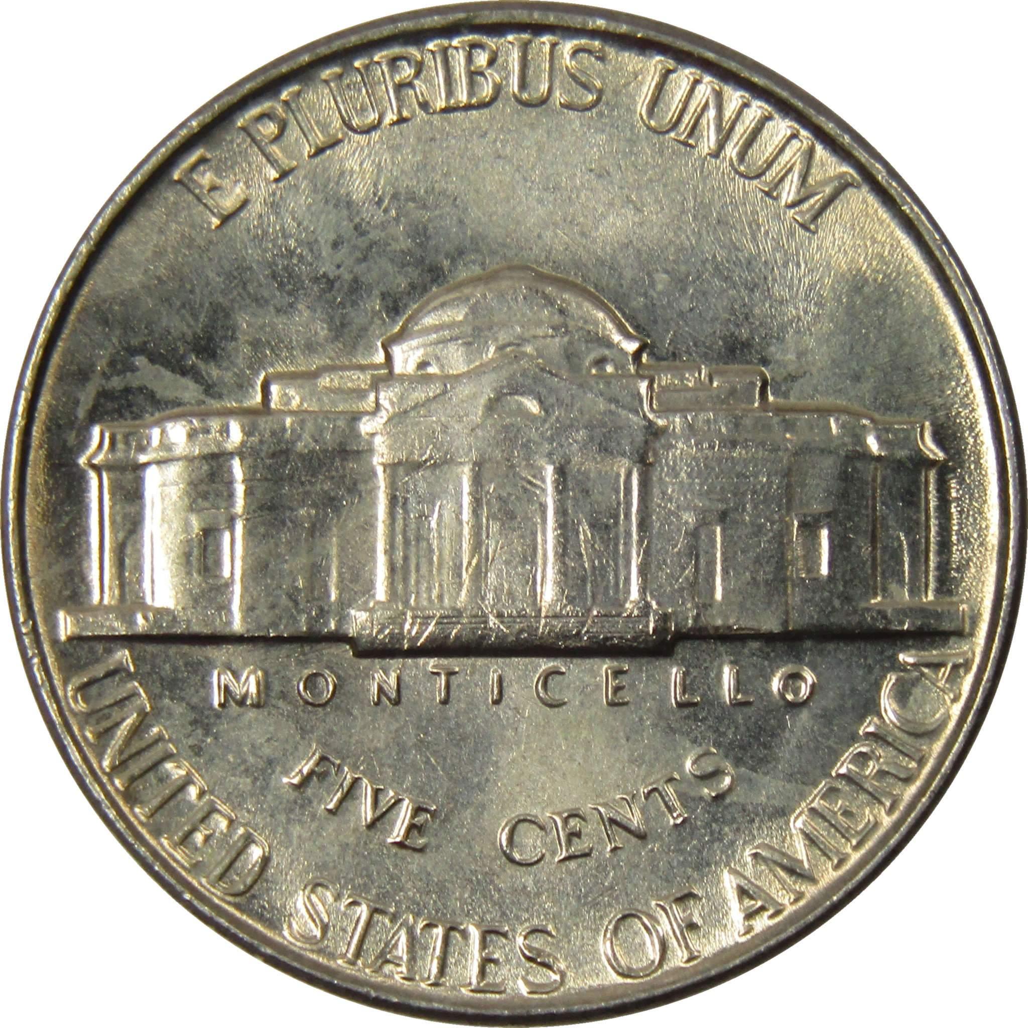 1956 Jefferson Nickel 5 Cent Piece BU Uncirculated Mint State 5c US Coin