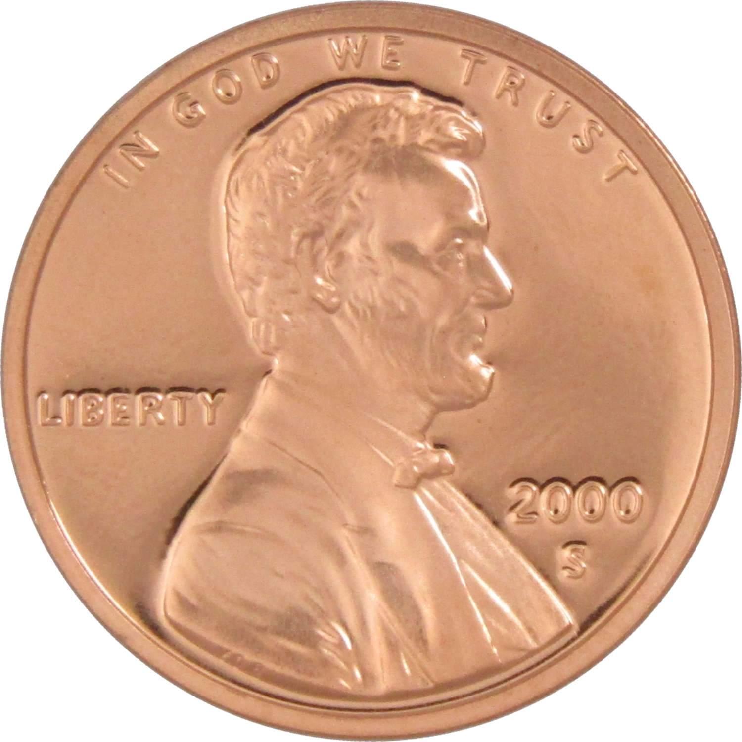 2000 S Lincoln Memorial Cent Choice Proof Penny 1c Coin Collectible