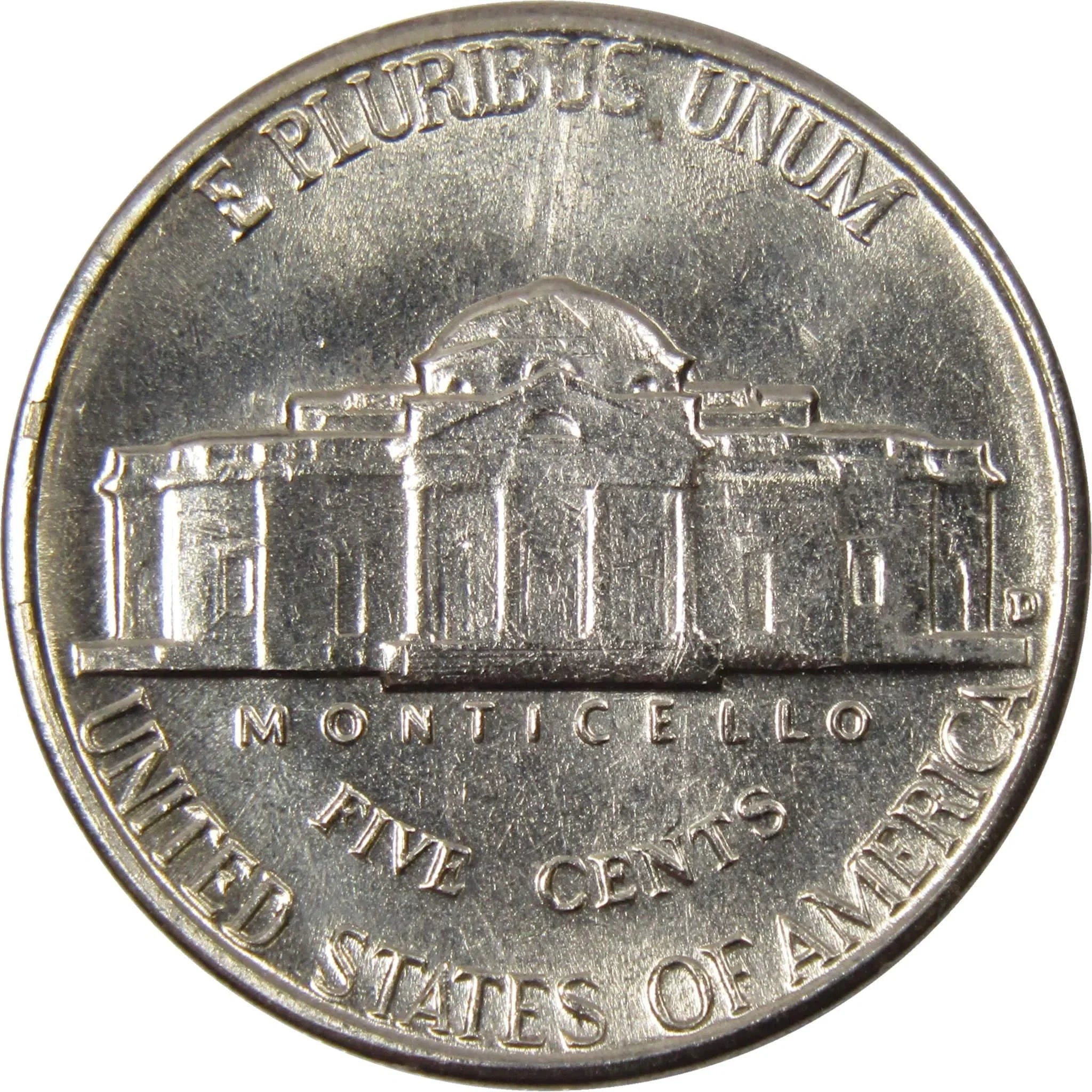 1958 D Jefferson Nickel 5 Cent Piece BU Uncirculated Mint State 5c US Coin