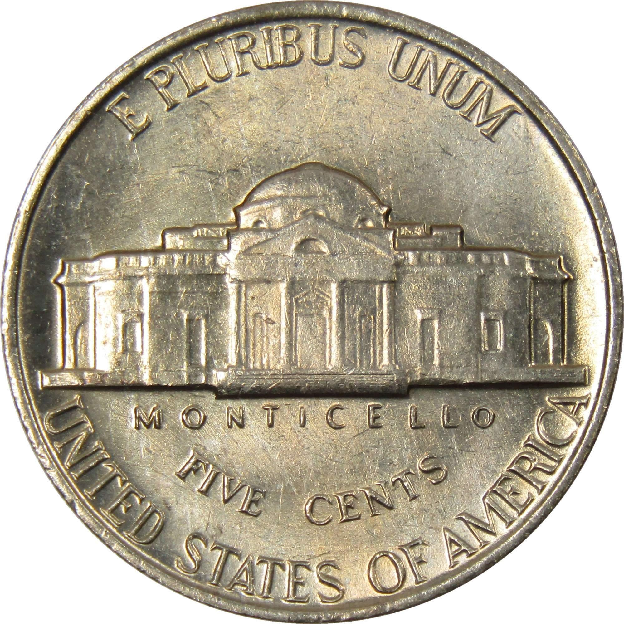 1960 Jefferson Nickel 5 Cent Piece BU Uncirculated Mint State 5c US Coin