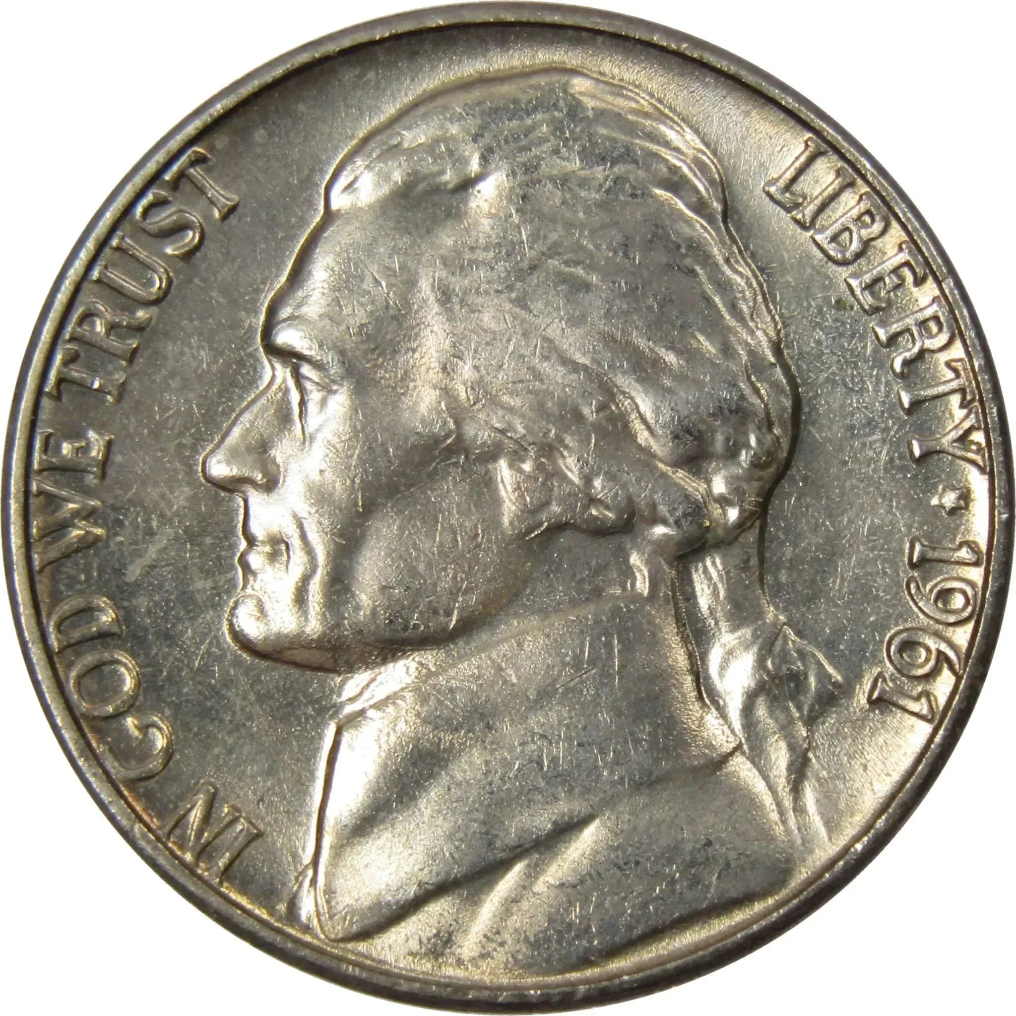 1961 Jefferson Nickel 5 Cent Piece BU Uncirculated Mint State 5c US Coin