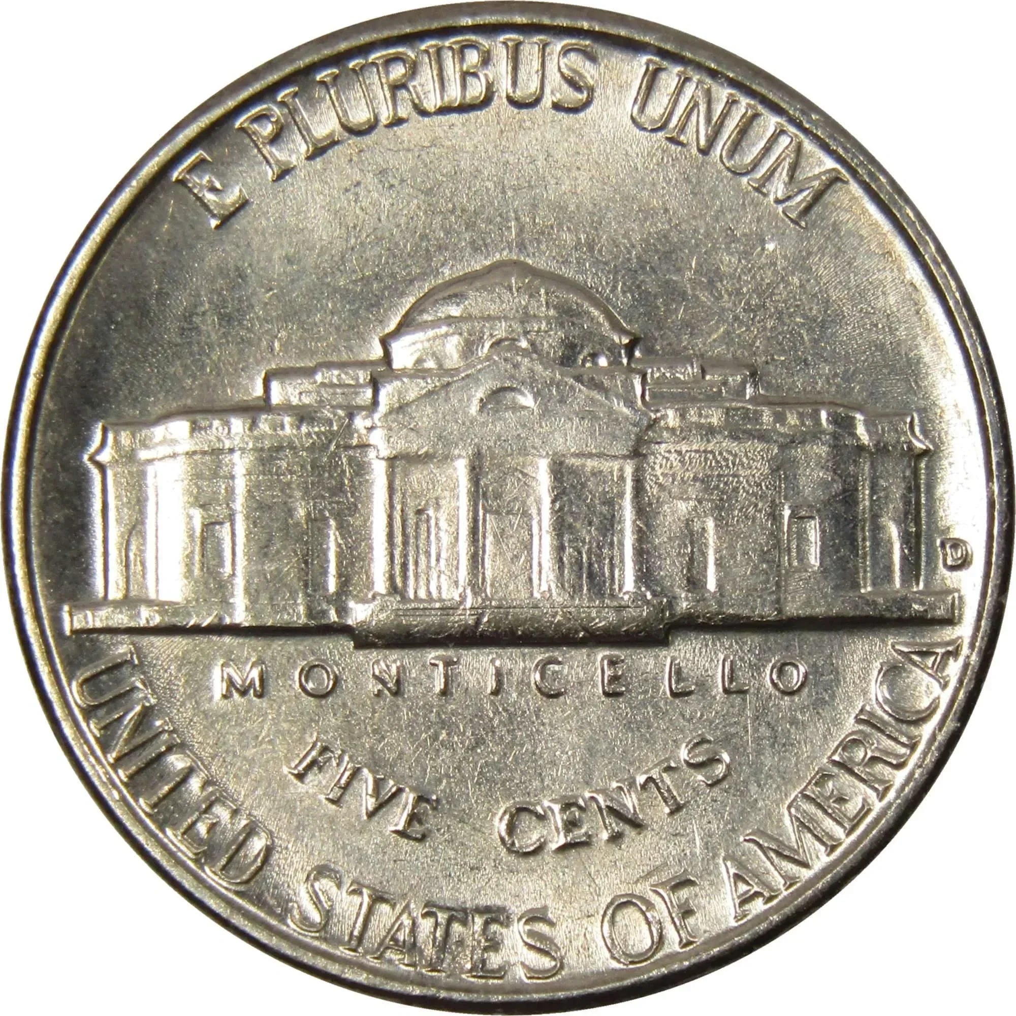 1962 D Jefferson Nickel 5 Cent Piece BU Uncirculated Mint State 5c US Coin