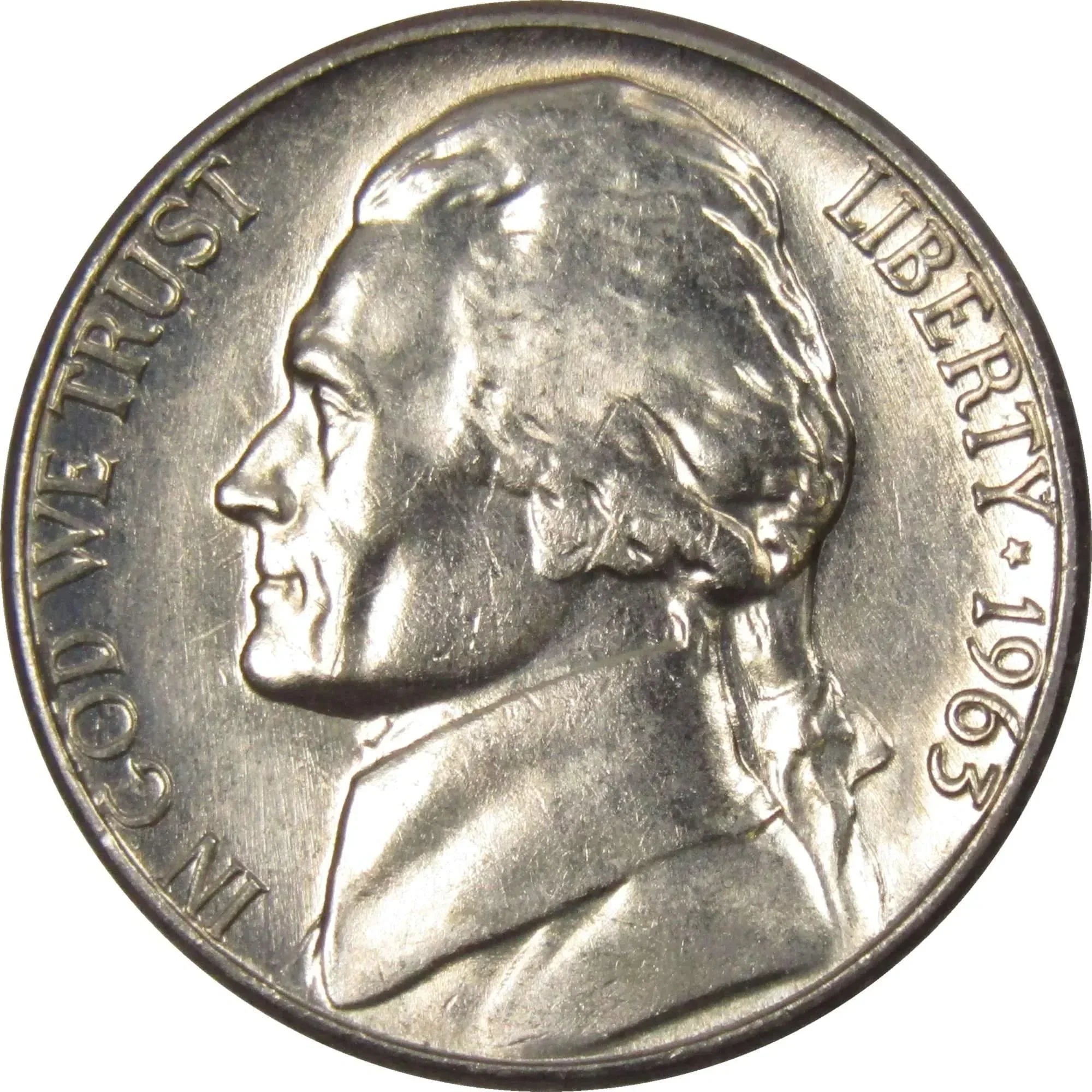 1963 D Jefferson Nickel 5 Cent Piece BU Uncirculated Mint State 5c US Coin