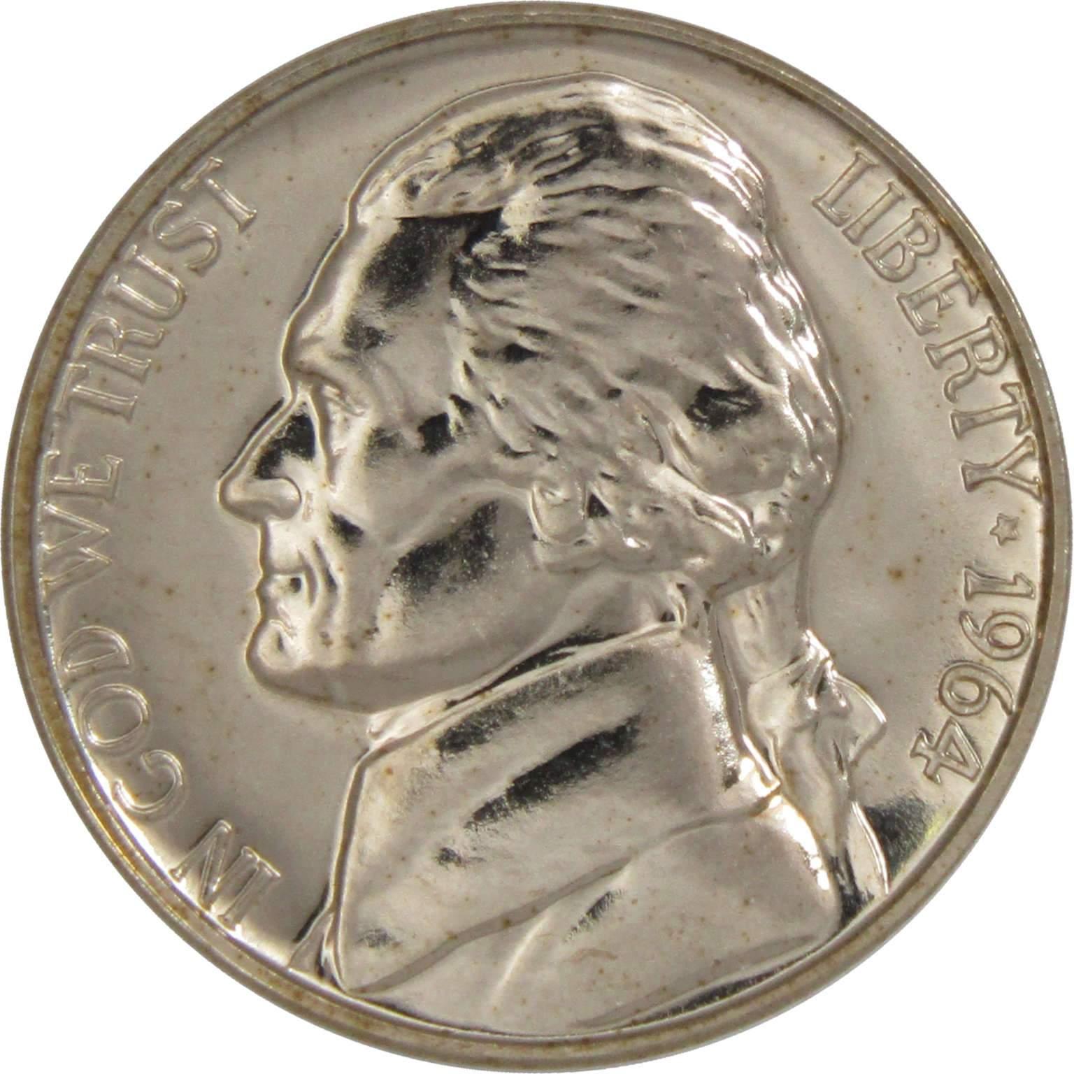 1964 Jefferson Nickel 5 Cent Piece Choice Proof 5c US Coin Collectible