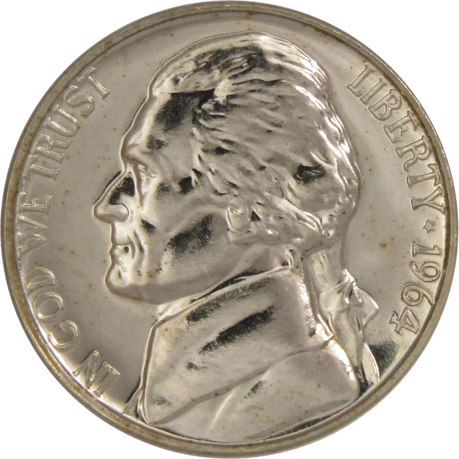 1964 Jefferson Nickel 5 Cent Piece Choice Proof 5c US Coin Collectible