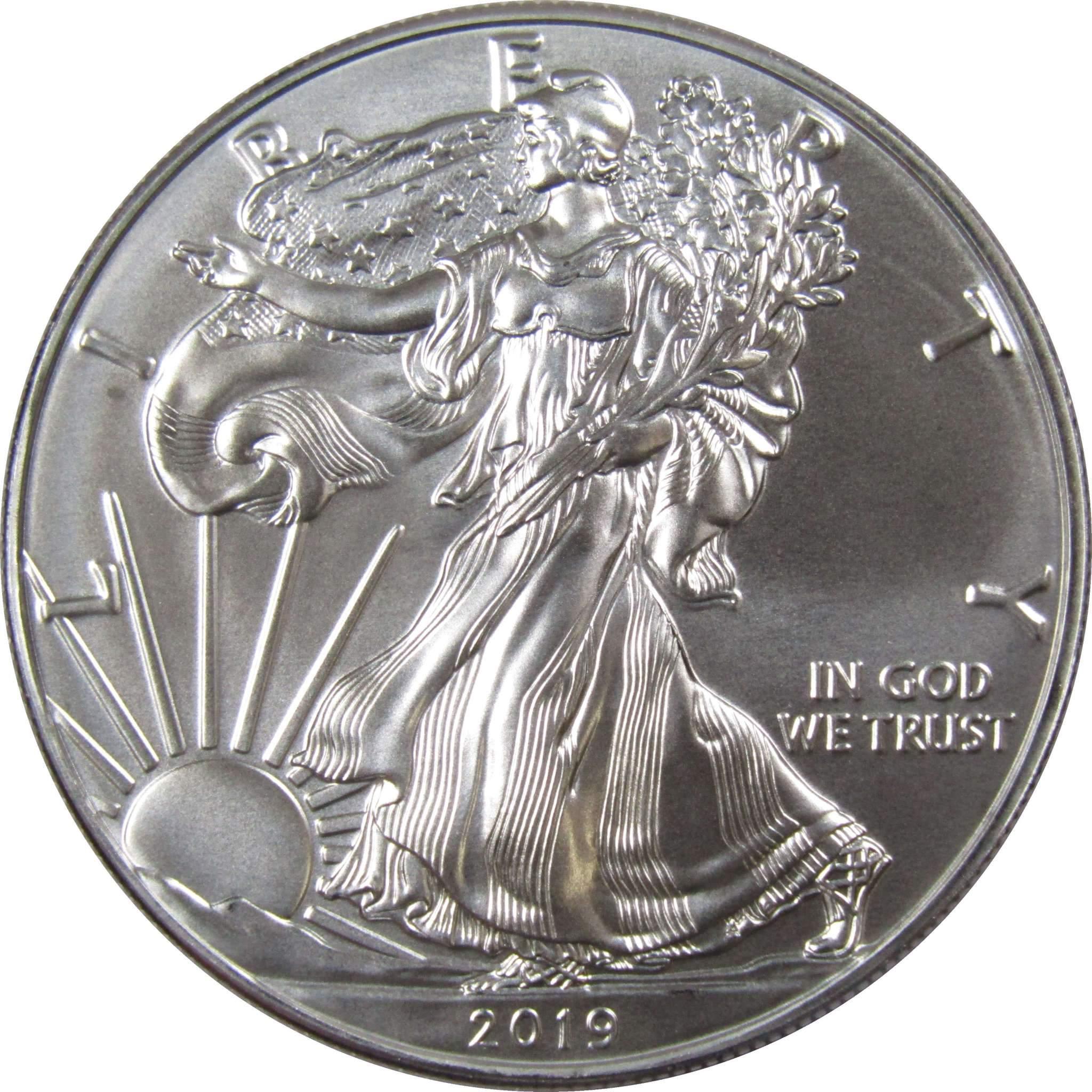 2019 American Eagle BU Uncirculated 1 oz .999 Silver Bullion $1 Coin