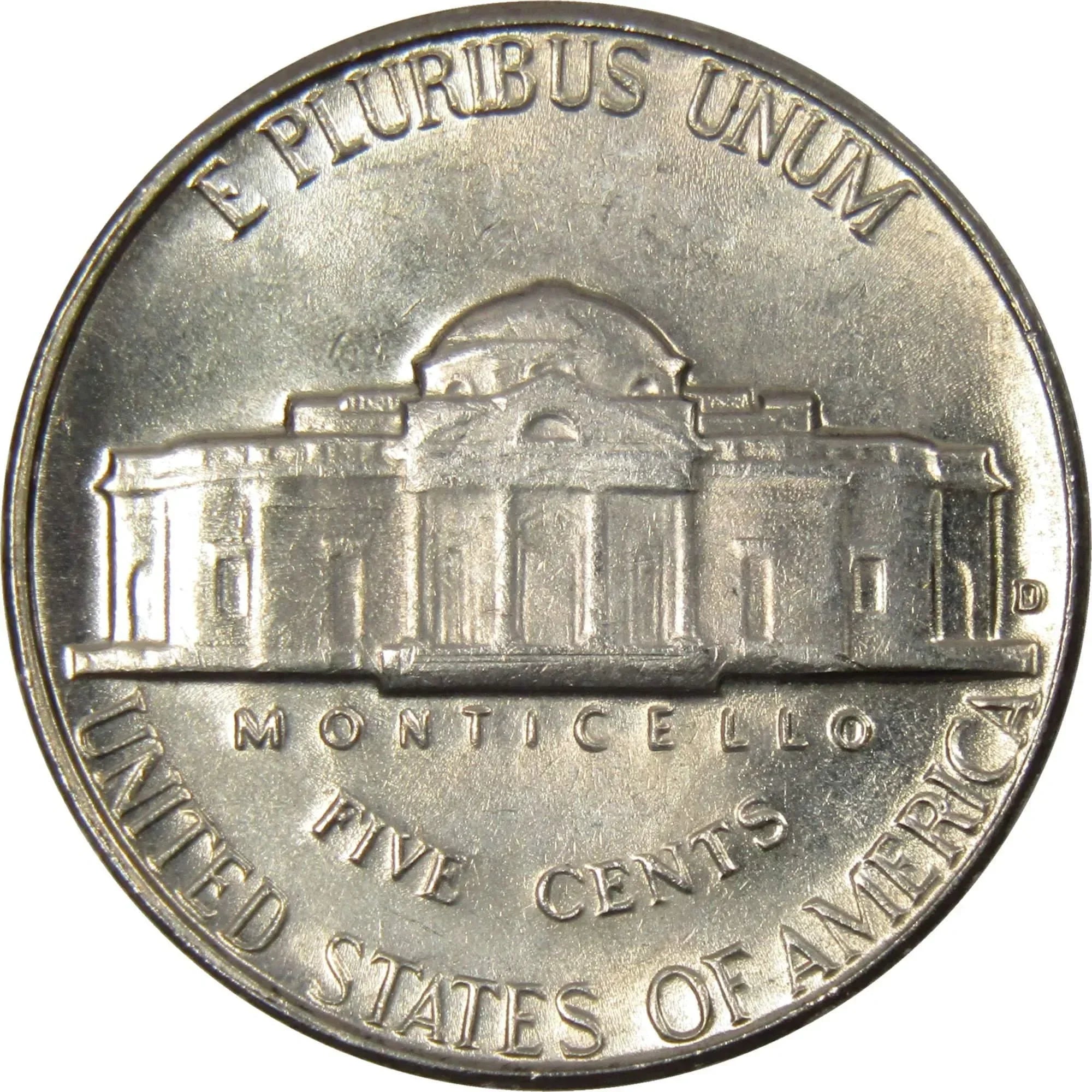 1964 D Jefferson Nickel 5 Cent Piece BU Uncirculated Mint State 5c US Coin