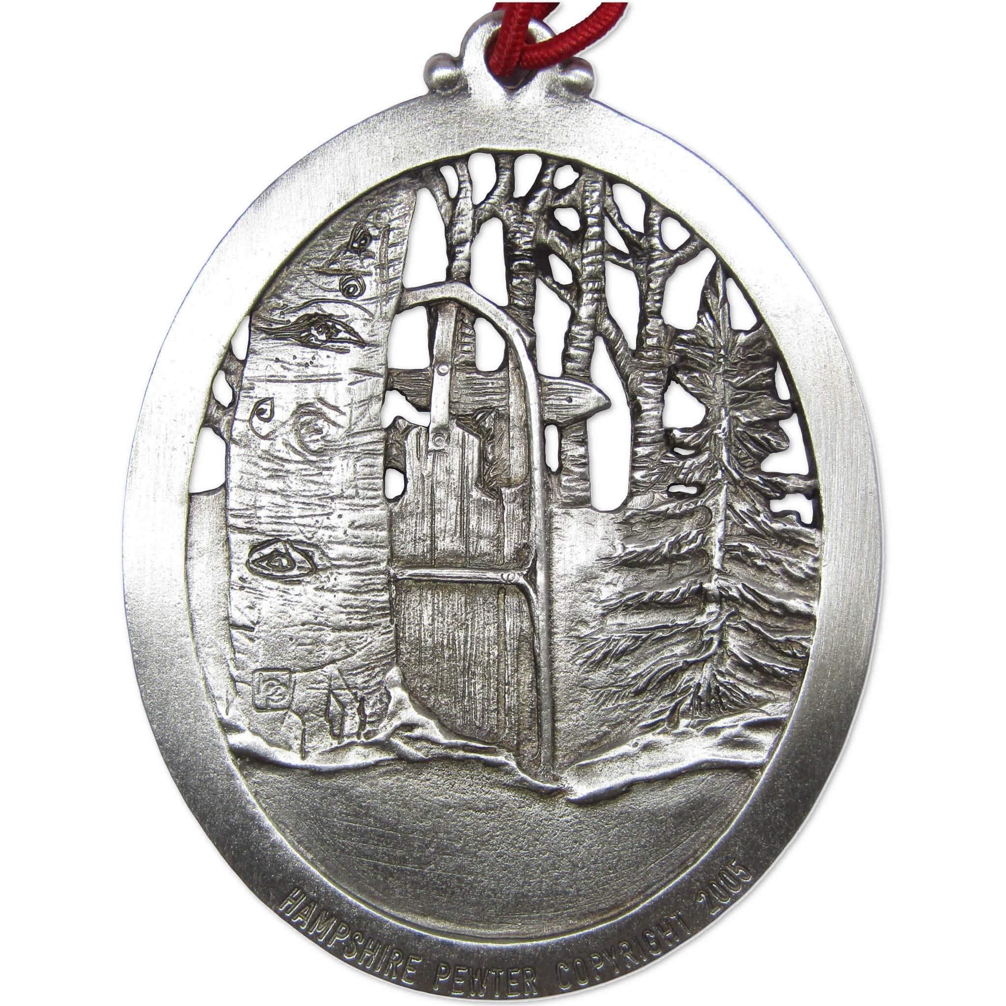 Snow Sled Pewter Christmas Tree Ornament Holiday Decoration Gift