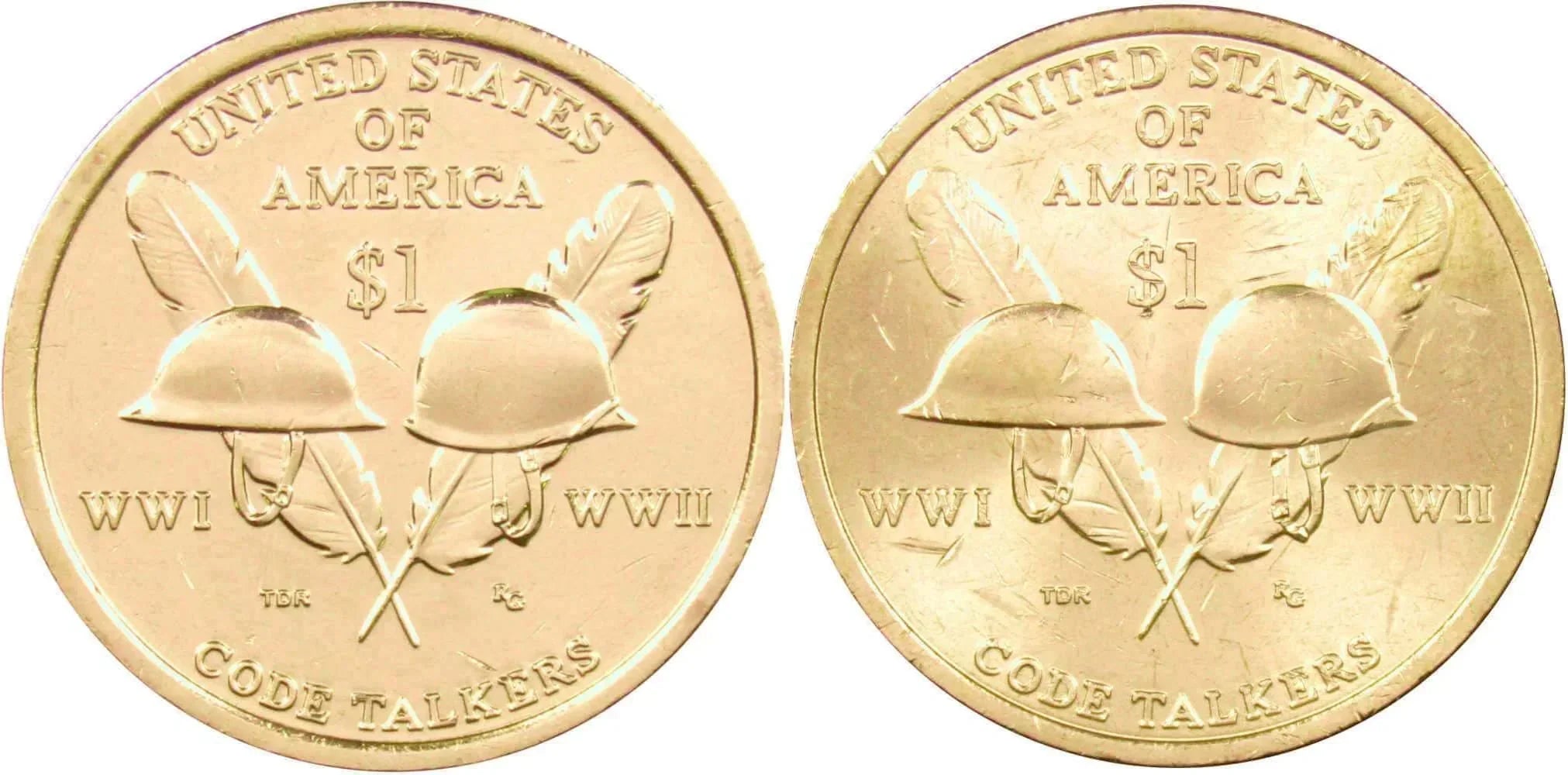 2016 P&D Code Talkers Native American Dollar 2 Coin Set BU Uncirculated $1