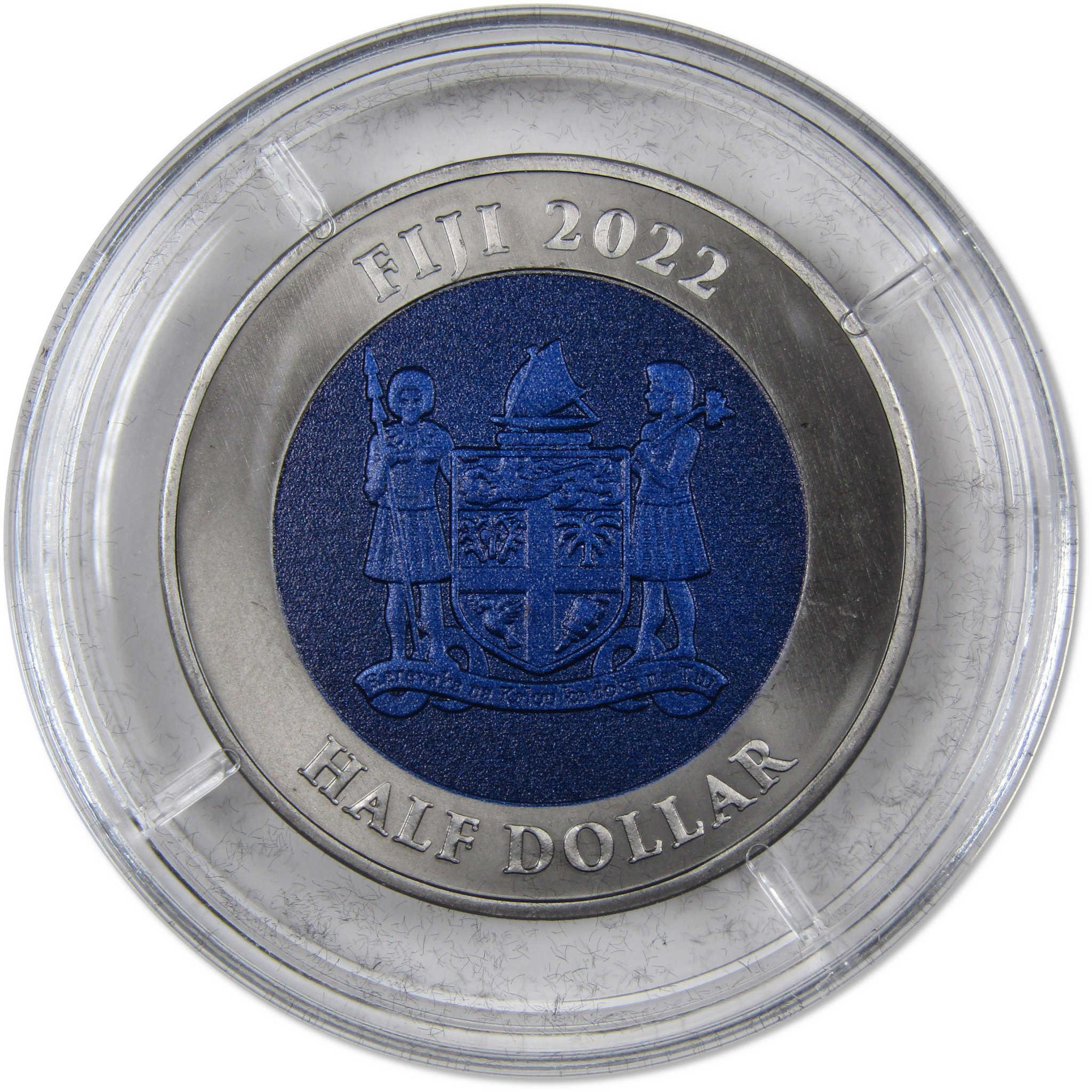 Hubble Space Telescope Half Dollar Uncirculated Titanium 50c Coin 2022 Fiji COA