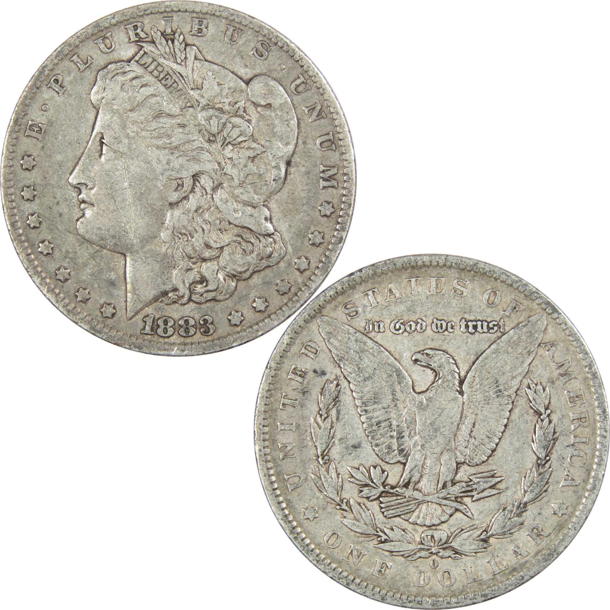 1883 O Morgan Dollar VF Very Fine 90% Silver $1 US Coin Collectible - Morgan coin - Morgan silver dollar - Morgan silver dollar for sale - Profile Coins & Collectibles