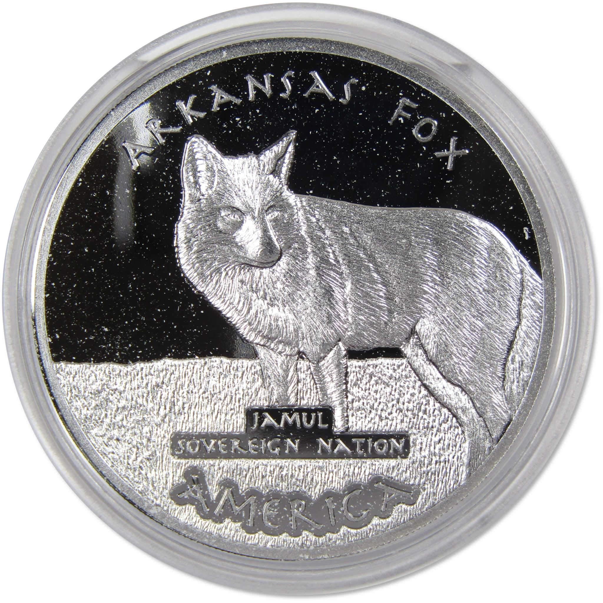 2019 Native American Jamul Caddo Arkansas Fox 1 oz .999 Fine Silver $1 Proof
