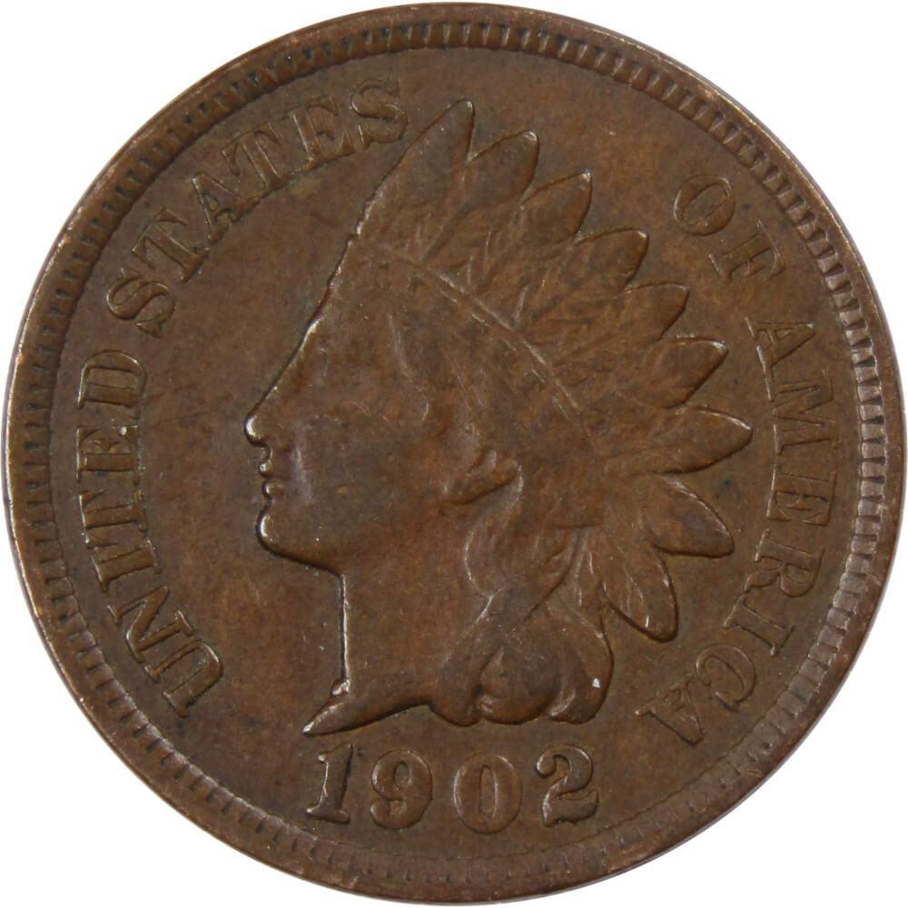 1902 Indian Head Cent VF Very Fine Bronze Penny 1c Coin Collectible