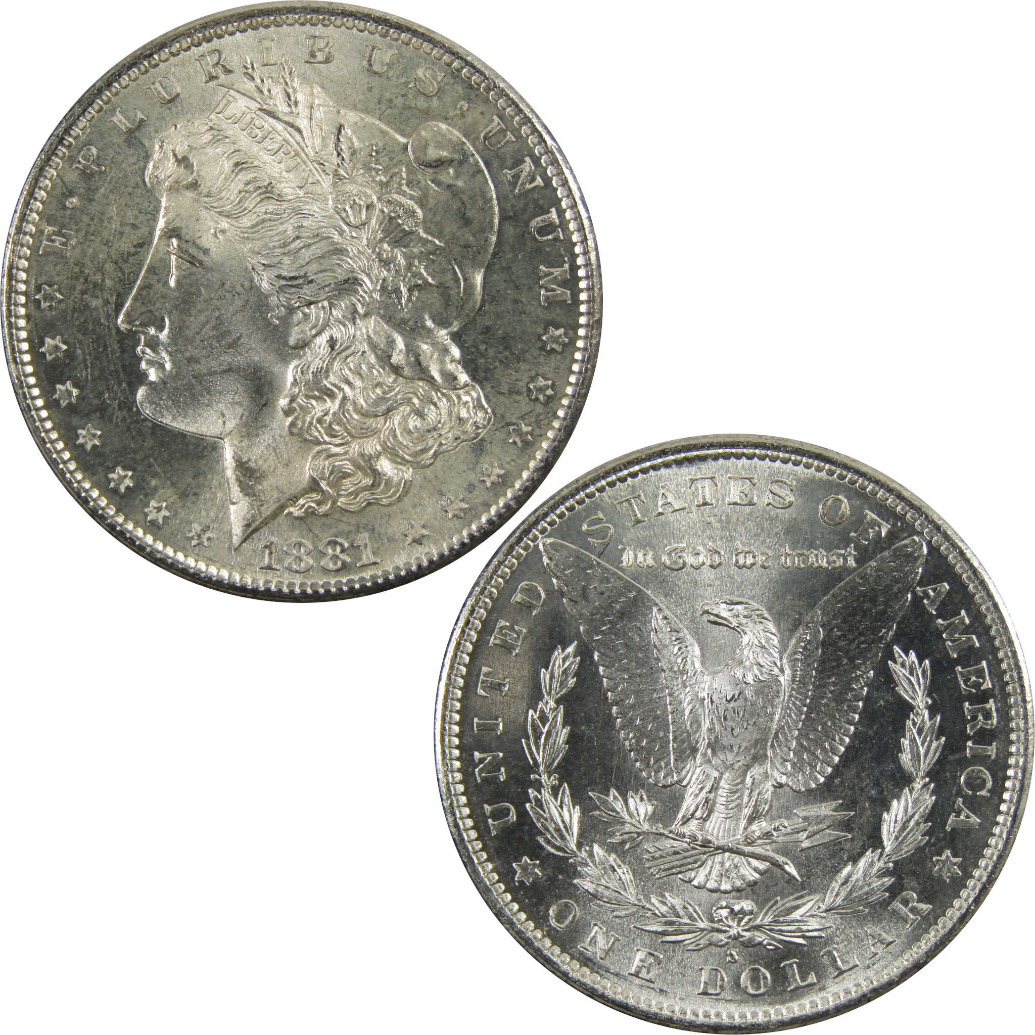 1881 S Morgan Dollar BU Uncirculated 90% Silver $1 Coin SKU:I5304 - Morgan coin - Morgan silver dollar - Morgan silver dollar for sale - Profile Coins & Collectibles